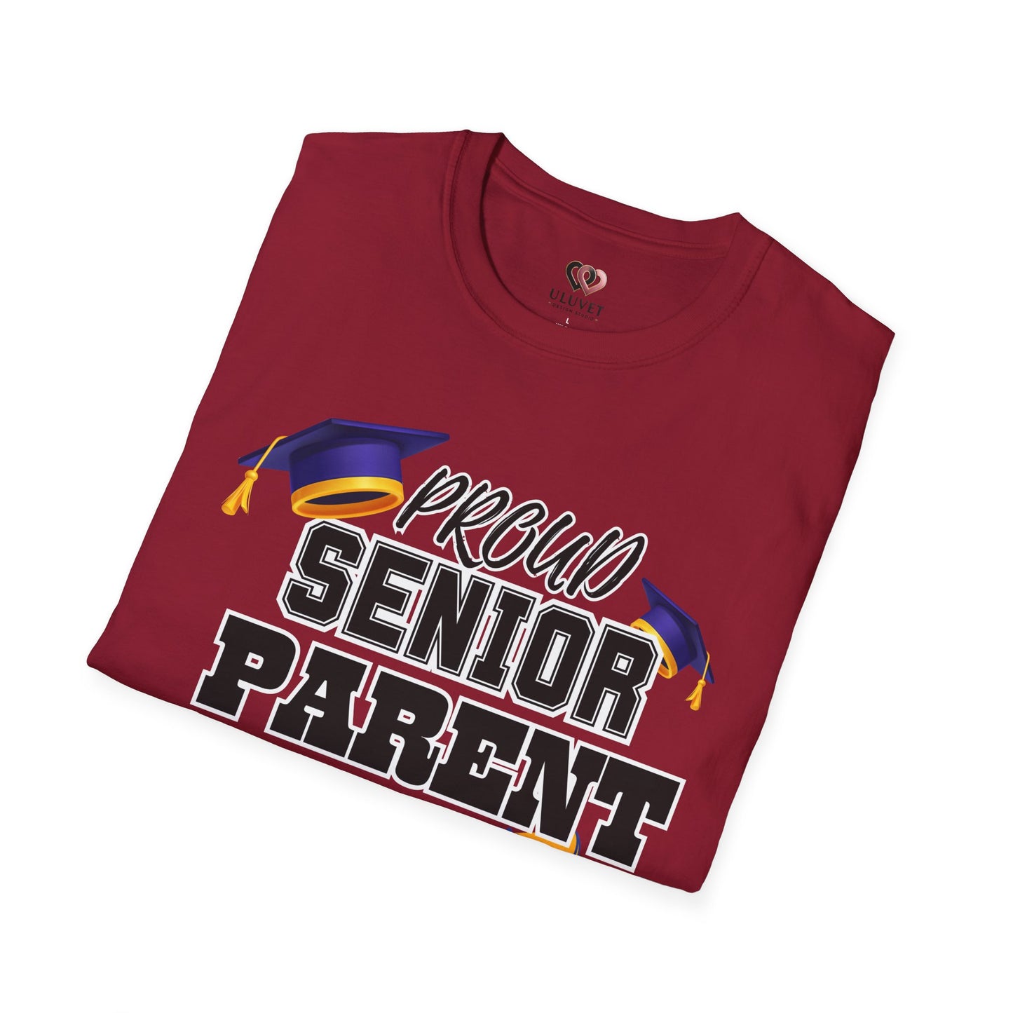 Proud Senior Parent T-Shirt, Graduation Gift, Unisex Tee, Softstyle Shirt, Senior Year Celebration Wear, School Pride Apparel