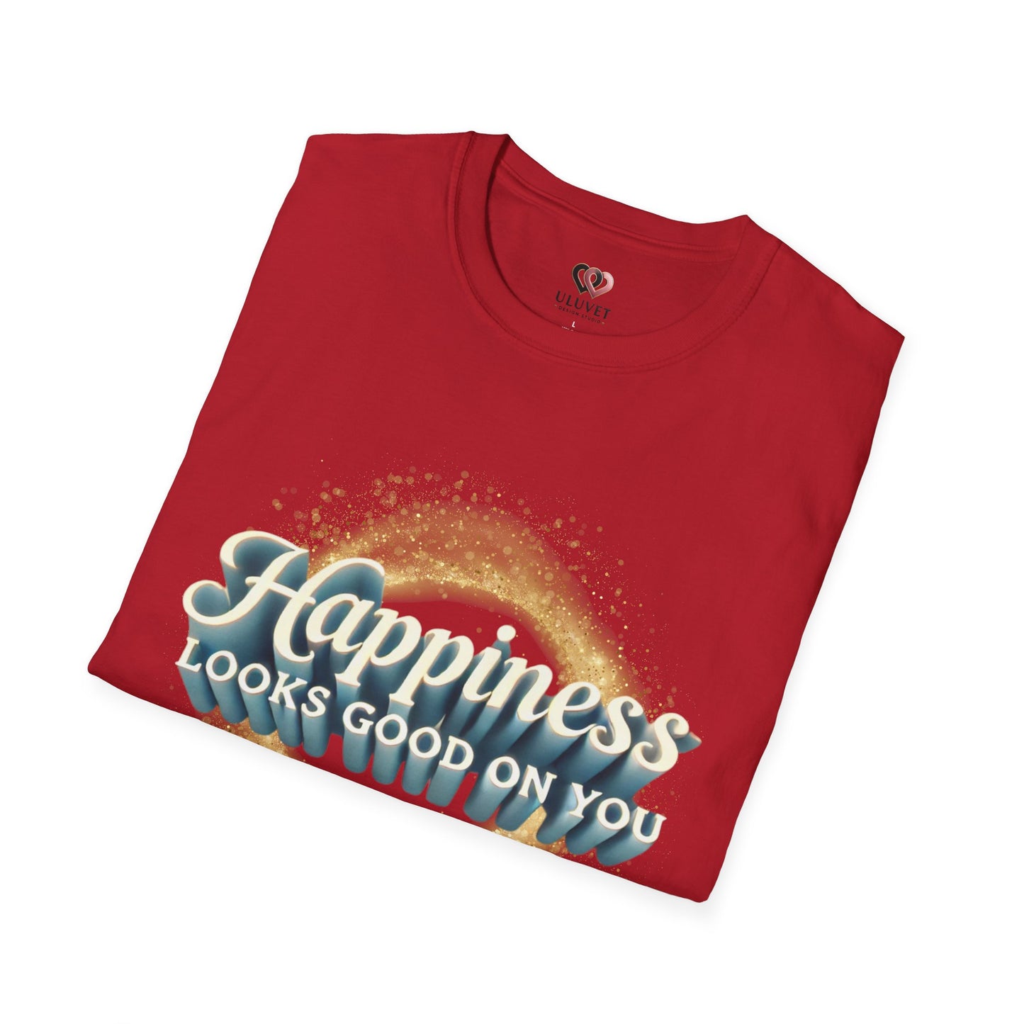 Happiness Looks Good on You T-Shirt, Unisex Softstyle Tee, Positive Vibes Shirt, Casual Gift, Everyday Wear