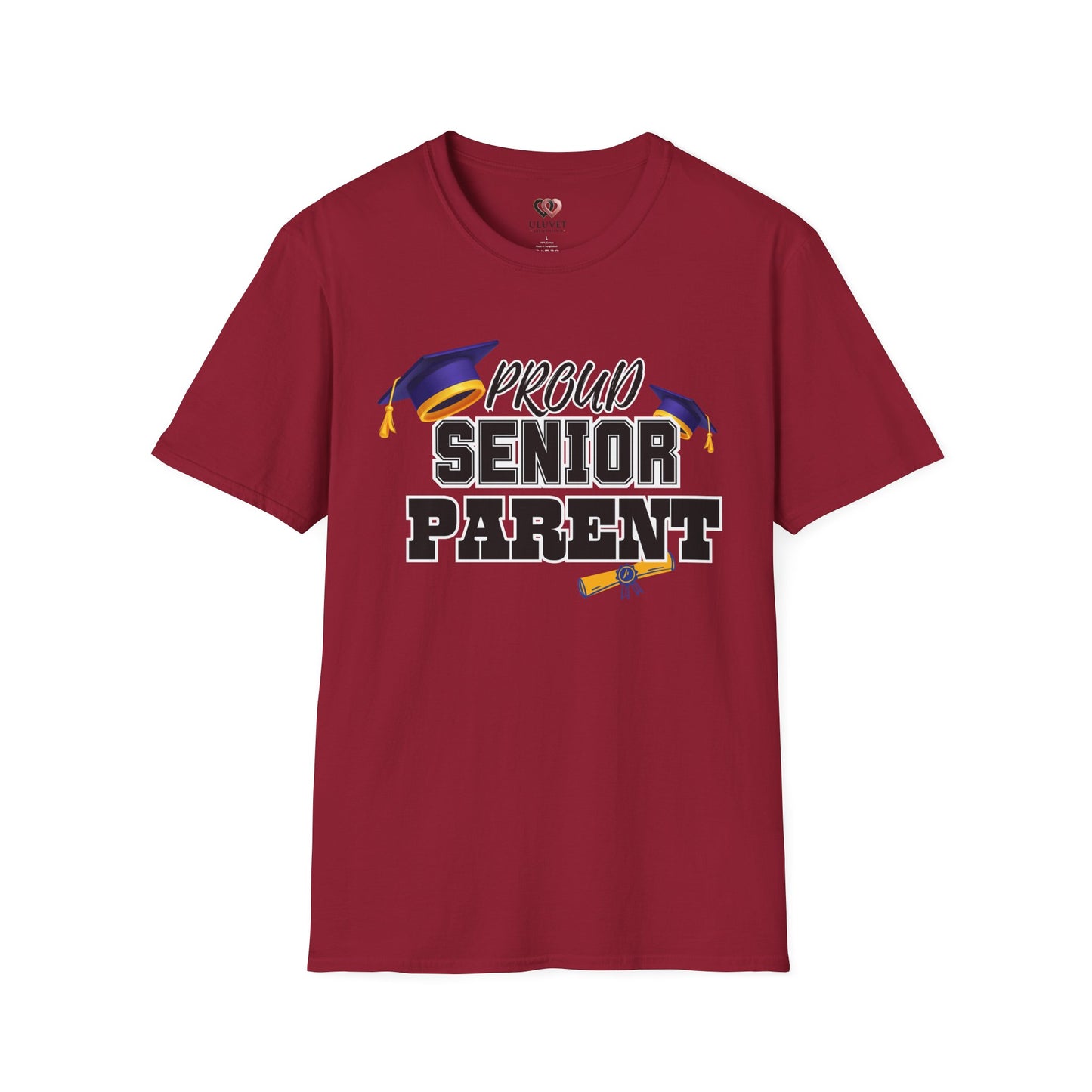 Proud Senior Parent T-Shirt, Graduation Gift, Unisex Tee, Softstyle Shirt, Senior Year Celebration Wear, School Pride Apparel