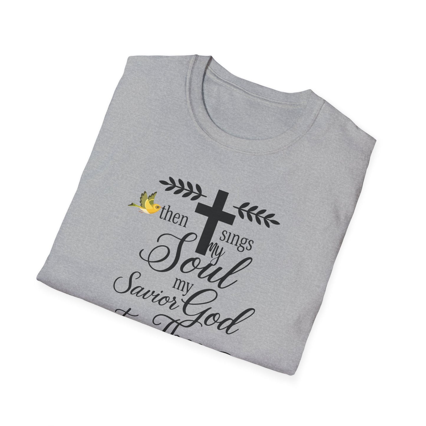 Faith-Inspired Unisex Softstyle T-Shirt, Spiritual Gift, Christian Apparel, Inspirational Wear, Perfect for Church, Everyday Comfort