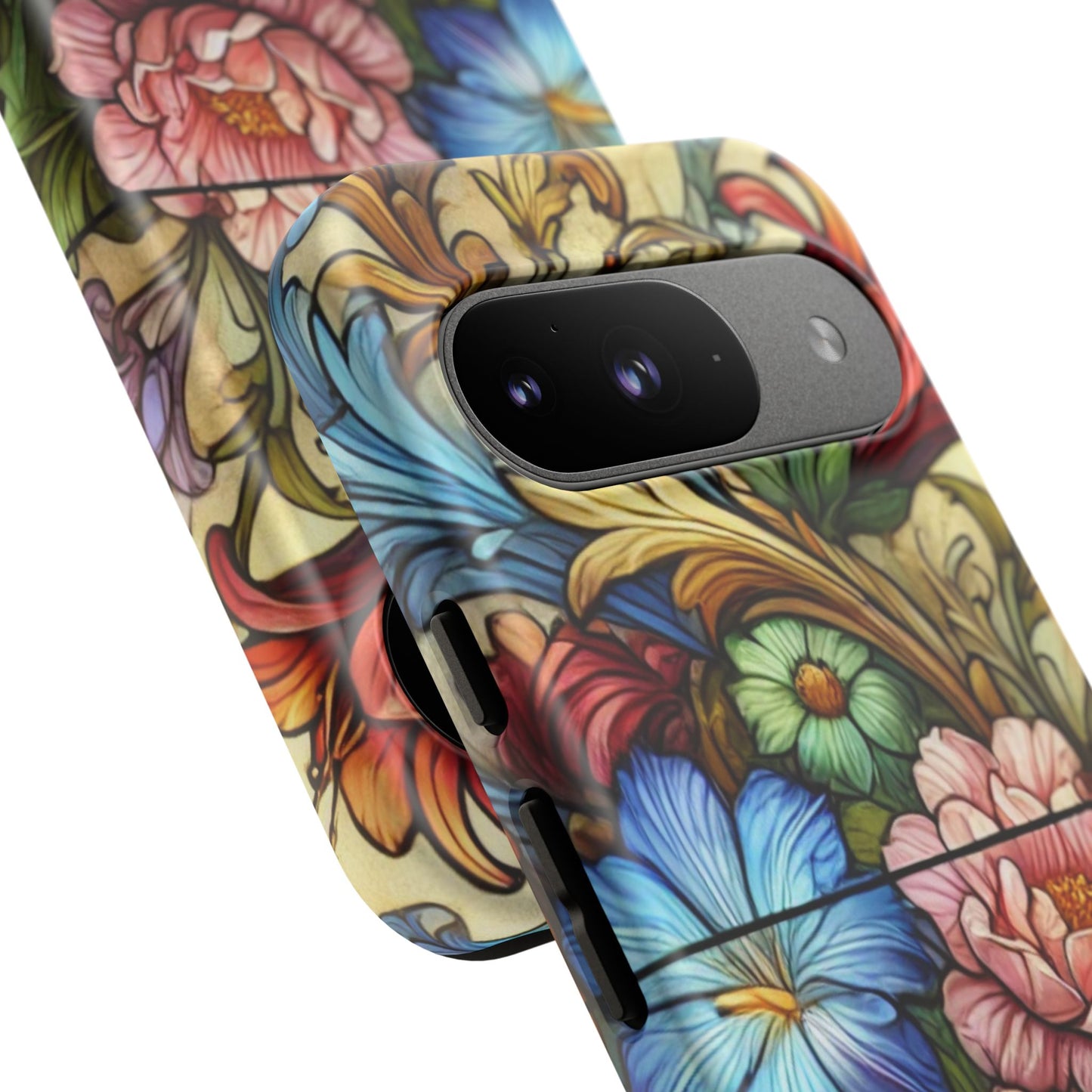 Floral Phone Case, Tough Cases with Colorful Floral Design, Gift for Her, Elegant Phone Cover, Spring Vibes, Unique Design