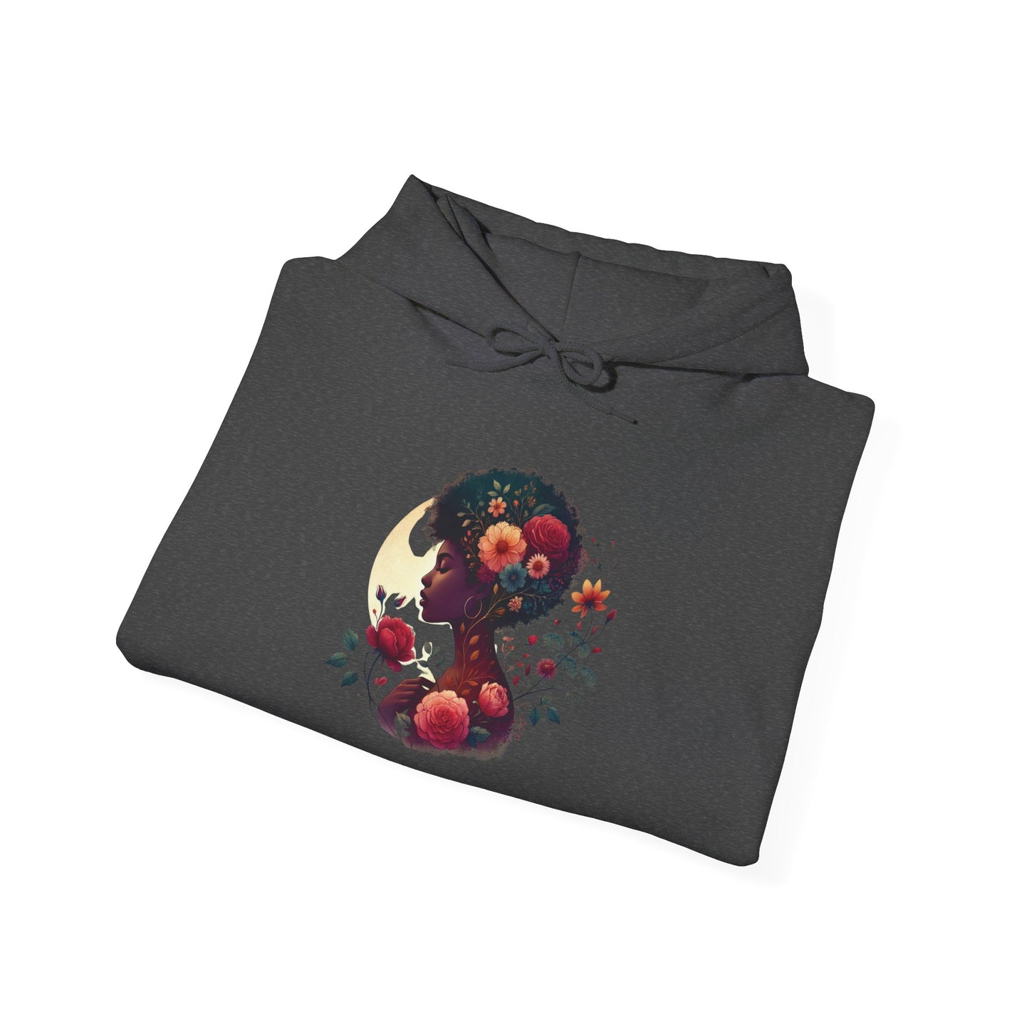 Floral Moon Hoodie - Cozy Sweatshirt, Unisex Sweatshirt, Gift for Her, Fall Fashion, Aesthetic Hooded Sweatshirt