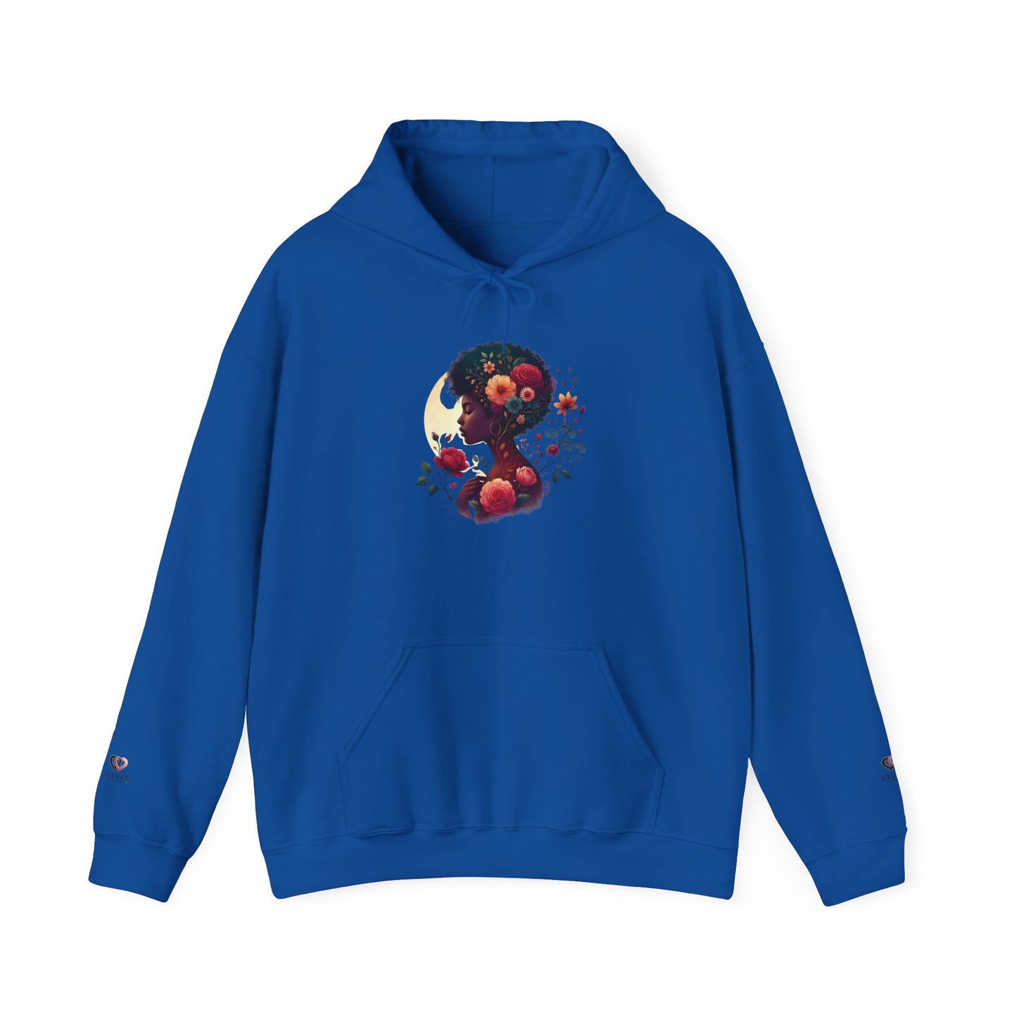 Floral Moon Hoodie - Cozy Sweatshirt, Unisex Sweatshirt, Gift for Her, Fall Fashion, Aesthetic Hooded Sweatshirt