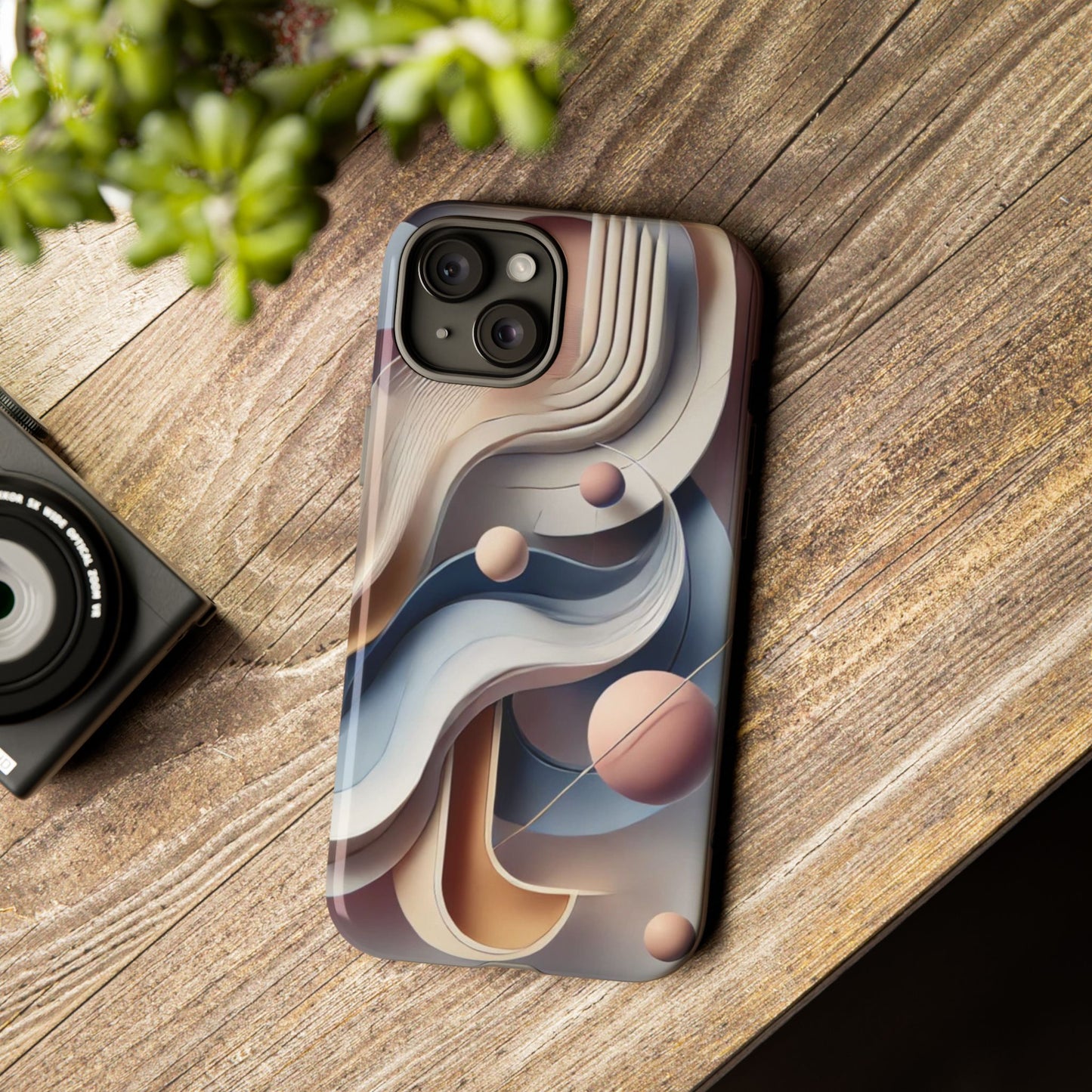 Abstract Phone Case, Art-Inspired Tough Cases, Unique Gift for Art Lovers, Stylish Accessory, Geometric Design, Modern Aesthetic