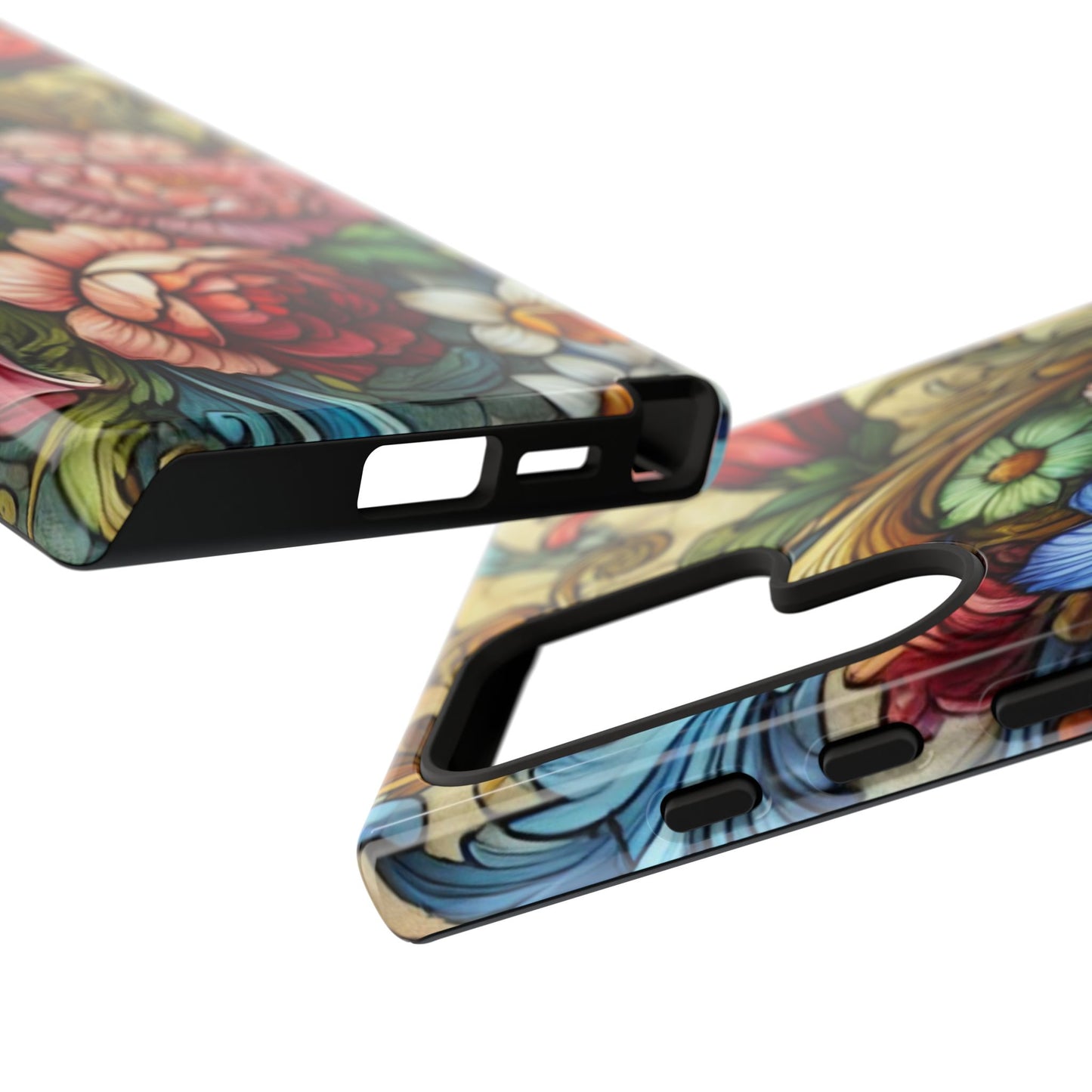 Floral Phone Case, Tough Cases with Colorful Floral Design, Gift for Her, Elegant Phone Cover, Spring Vibes, Unique Design
