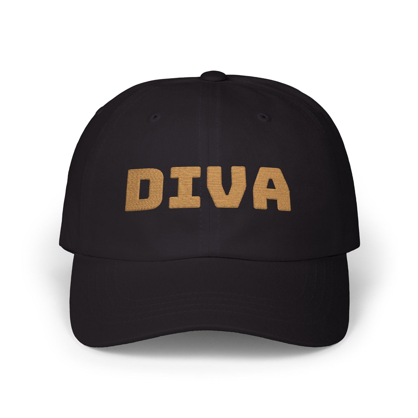 Diva Classic Dad Cap, Trendy White Hat, Casual Wear, Gift for Her, Stylish Sun Hat, Perfect for Summer Days