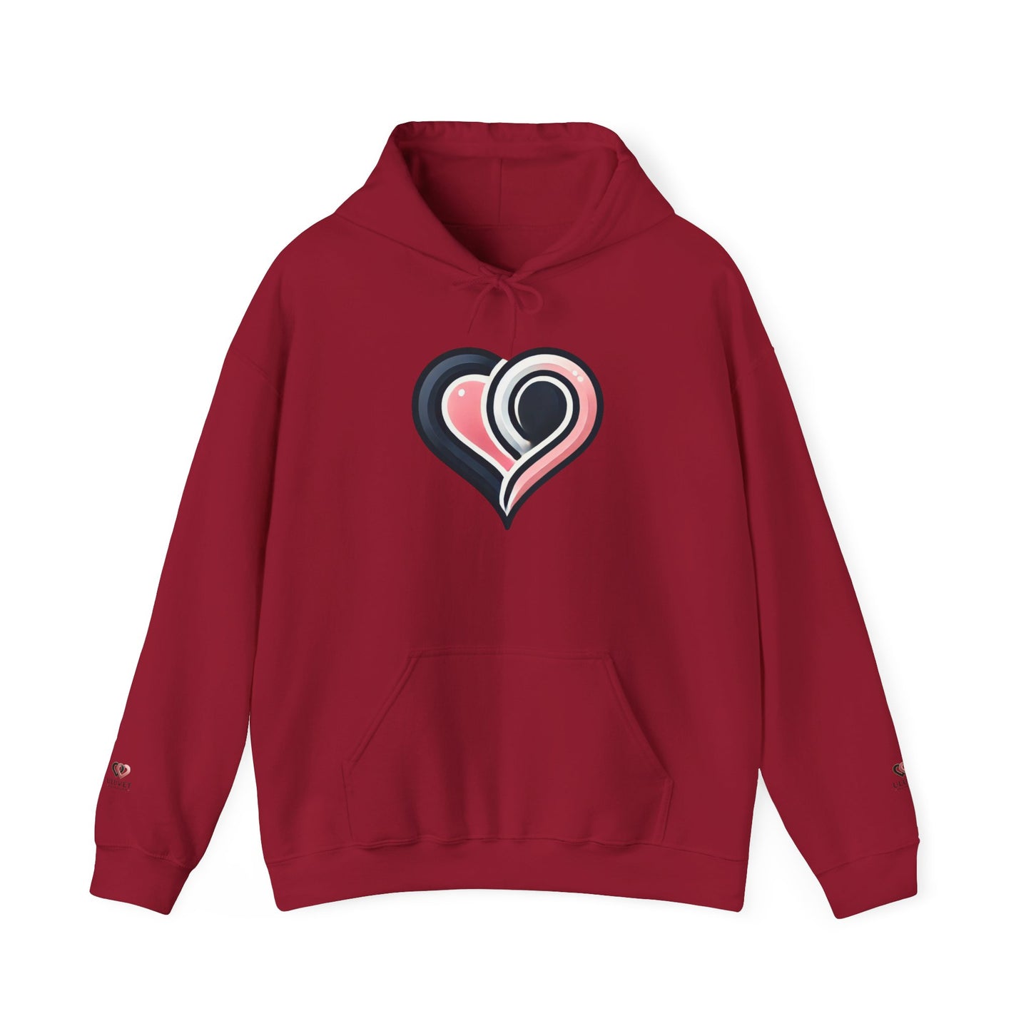 Cozy Heart Design Unisex Hoodie, Perfect for Valentine's Day, Gift for Couples, Love Apparel, Casual Comfort, Everyday Wear