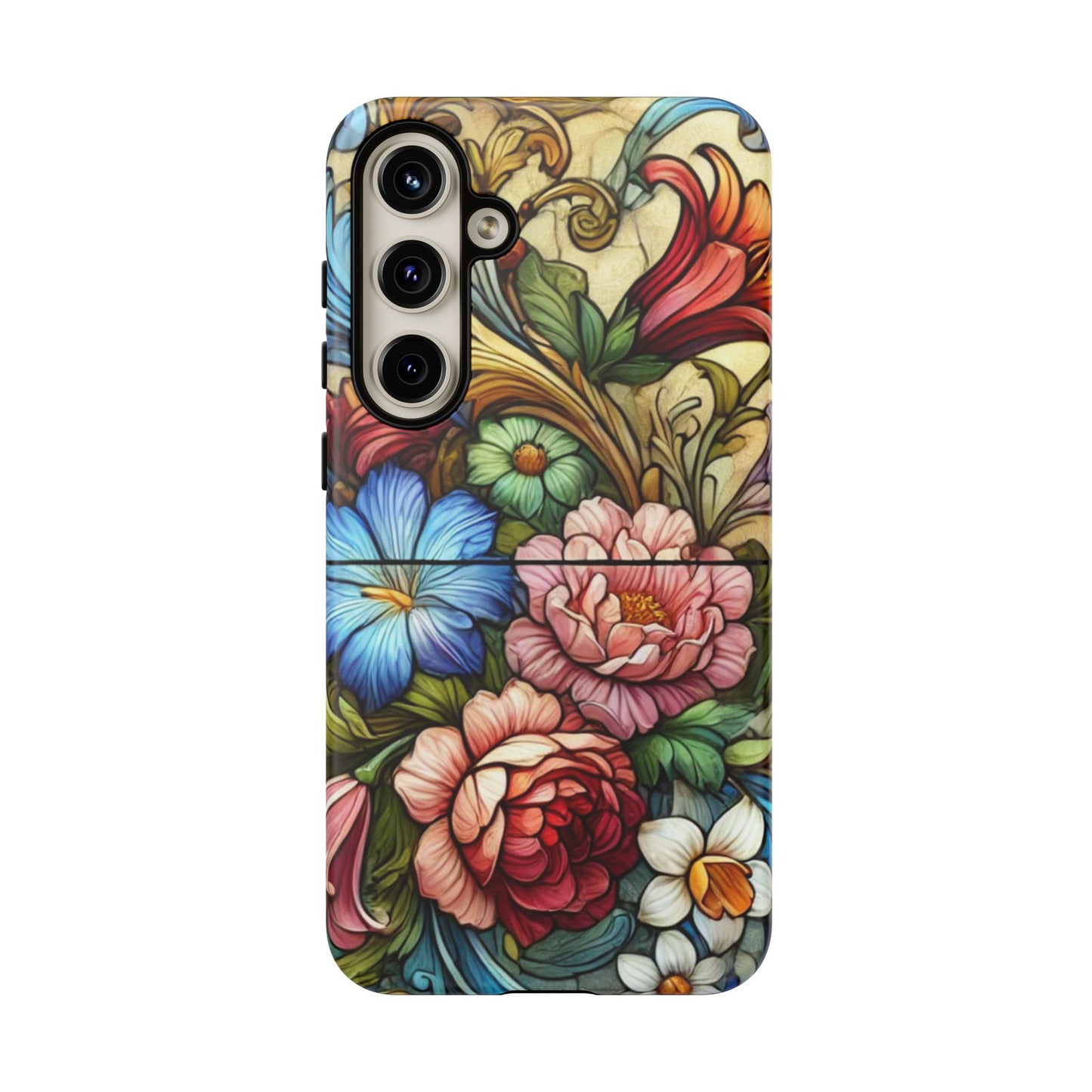 Floral Phone Case, Tough Cases with Colorful Floral Design, Gift for Her, Elegant Phone Cover, Spring Vibes, Unique Design