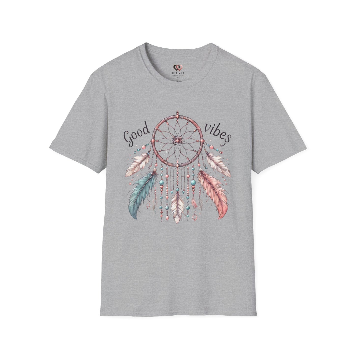Good Vibes Dreamcatcher Unisex Softstyle T-Shirt, Boho Tee, Festival Shirt, Gift for Her, Positive Energy Apparel