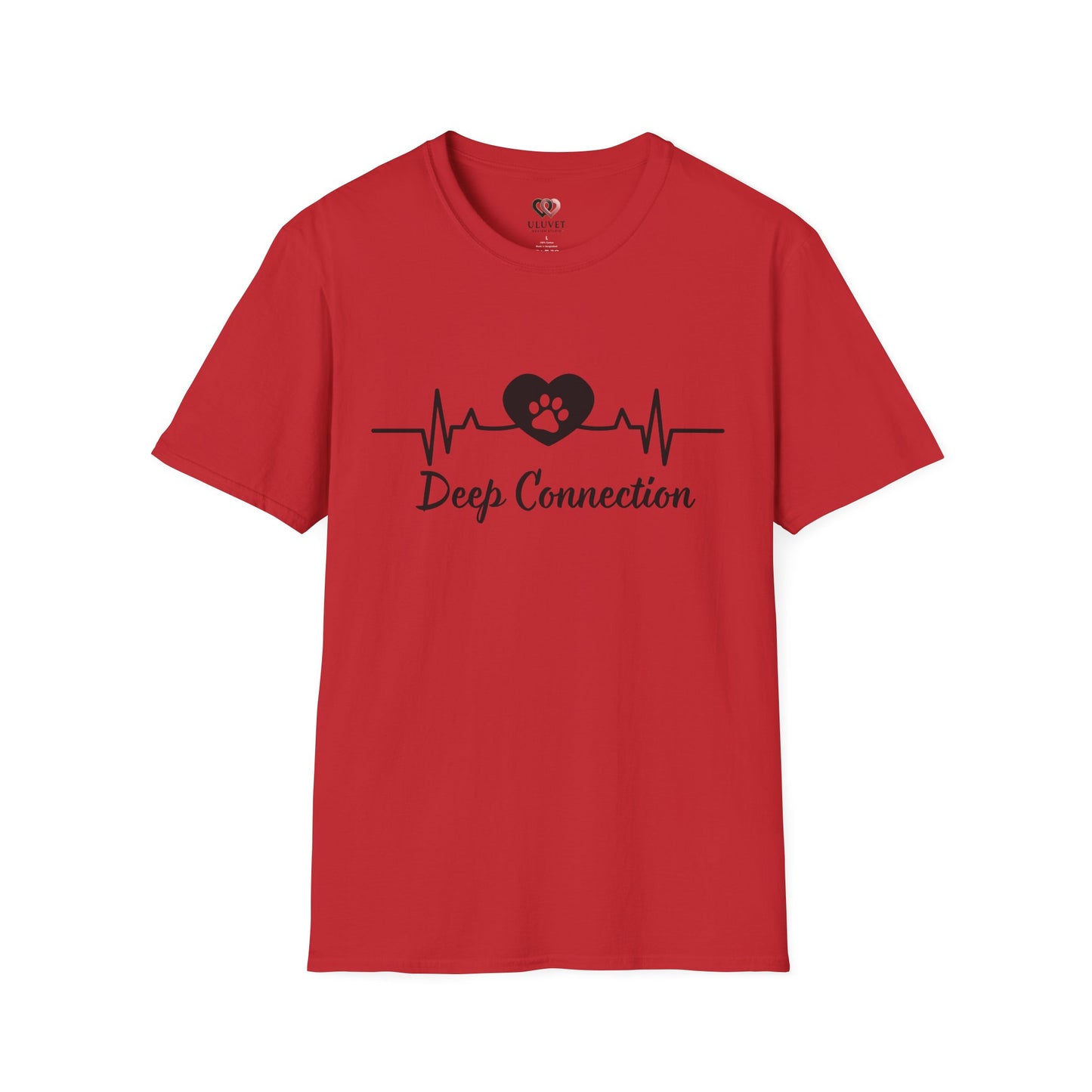 Unisex Heartbeat Connection T-Shirt, Pet Lover Gifts, Animal Rescue Tee, Casual Everyday Wear, Unique Gift for Dog Owners