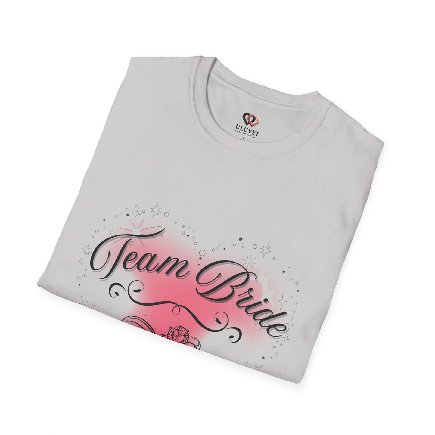 Team Bride T-Shirt, Wedding Party Tee, Bridal Shower Gift, Unisex Softstyle Shirt, Engagement Celebration Top, Bachelorette Party Outfit