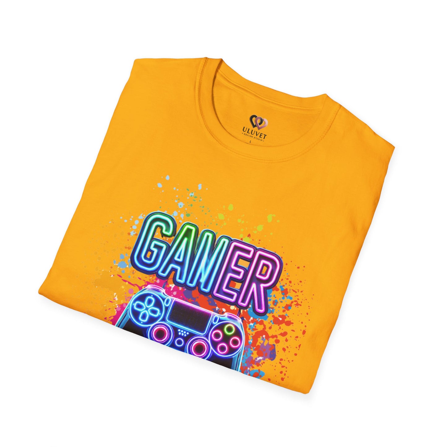Gamer T-Shirt, Unisex Softstyle Tee, Fun Colors, Gamer Shirt, Gaming Tee, Video Game Tshirt, Casual Gamer Apparel