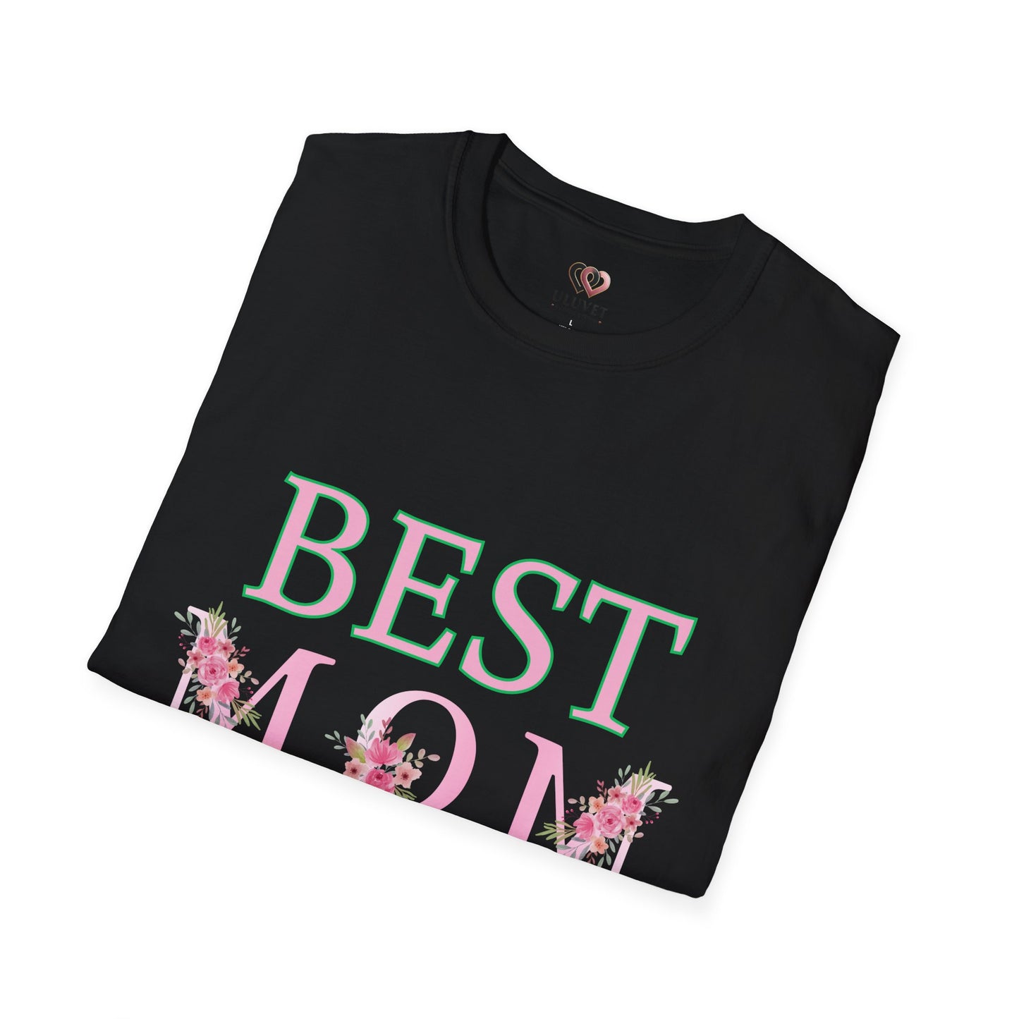 Best Mom Unisex Softstyle T-Shirt | Perfect Gift for Mother's Day, Birthday, Casual Wear, Floral Design, Family Gatherings