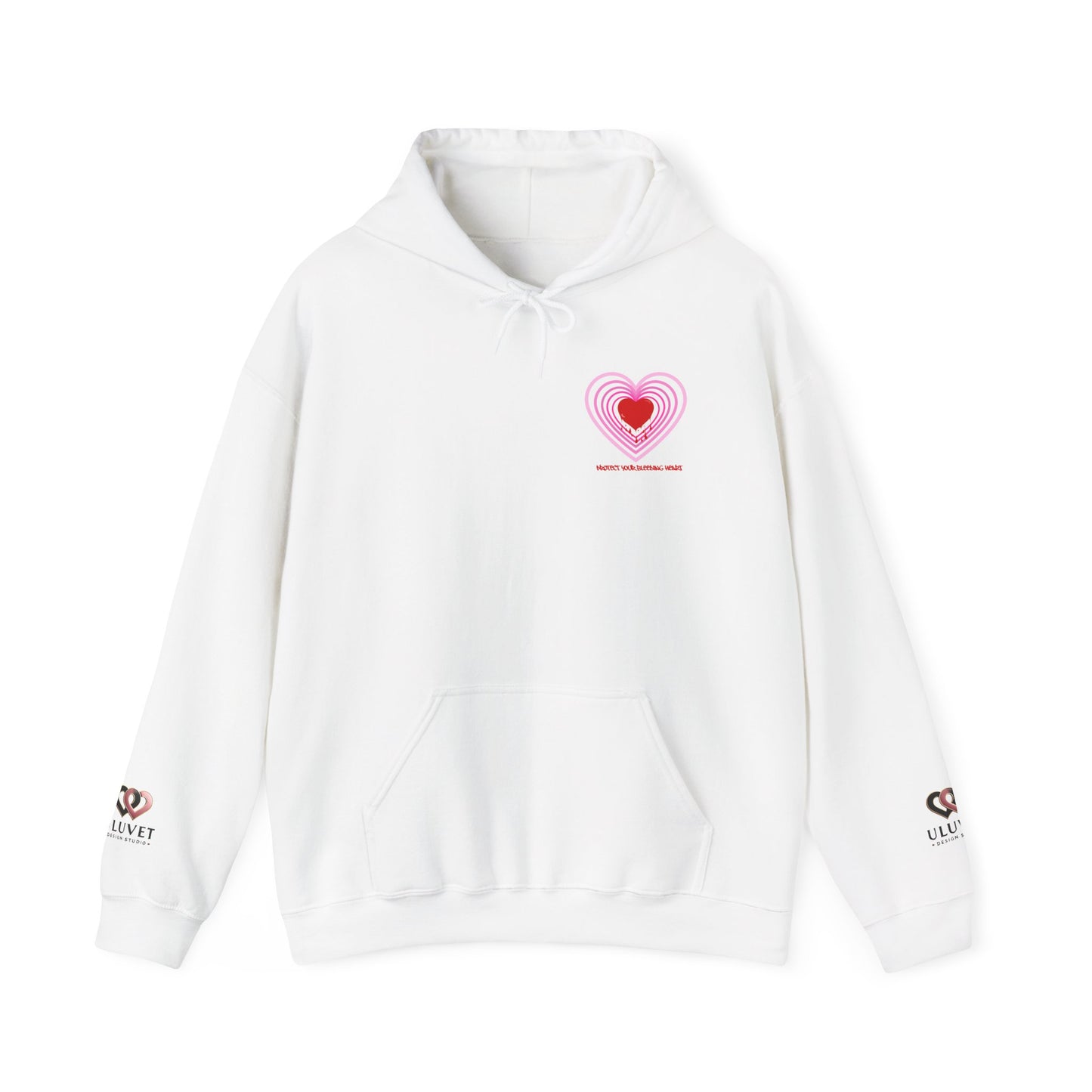 Valentine's Day Heart Hoodie, Cute Love Sweatshirt, Cozy Gift for Him/Her, Casual Loungewear, Comfortable Unisex Sweatshirt