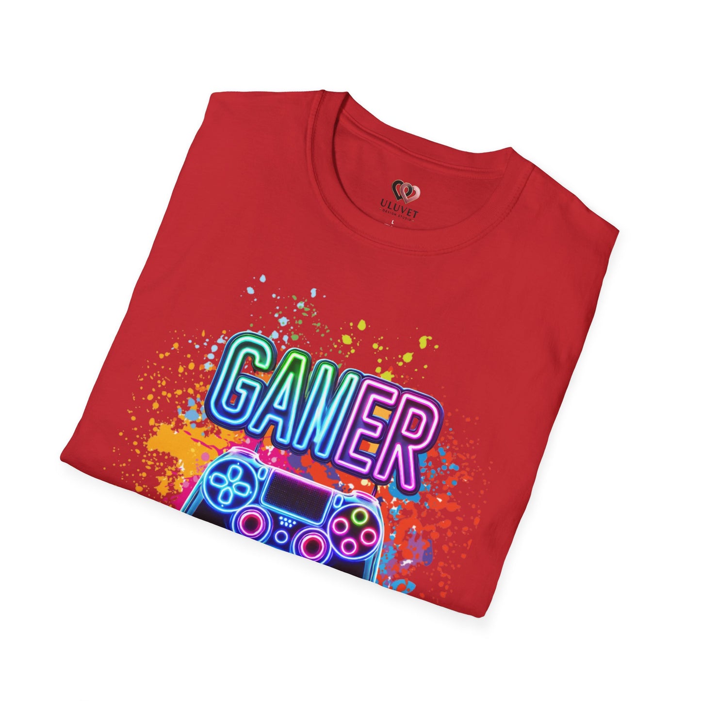 Gamer T-Shirt, Unisex Softstyle Tee, Fun Colors, Gamer Shirt, Gaming Tee, Video Game Tshirt, Casual Gamer Apparel
