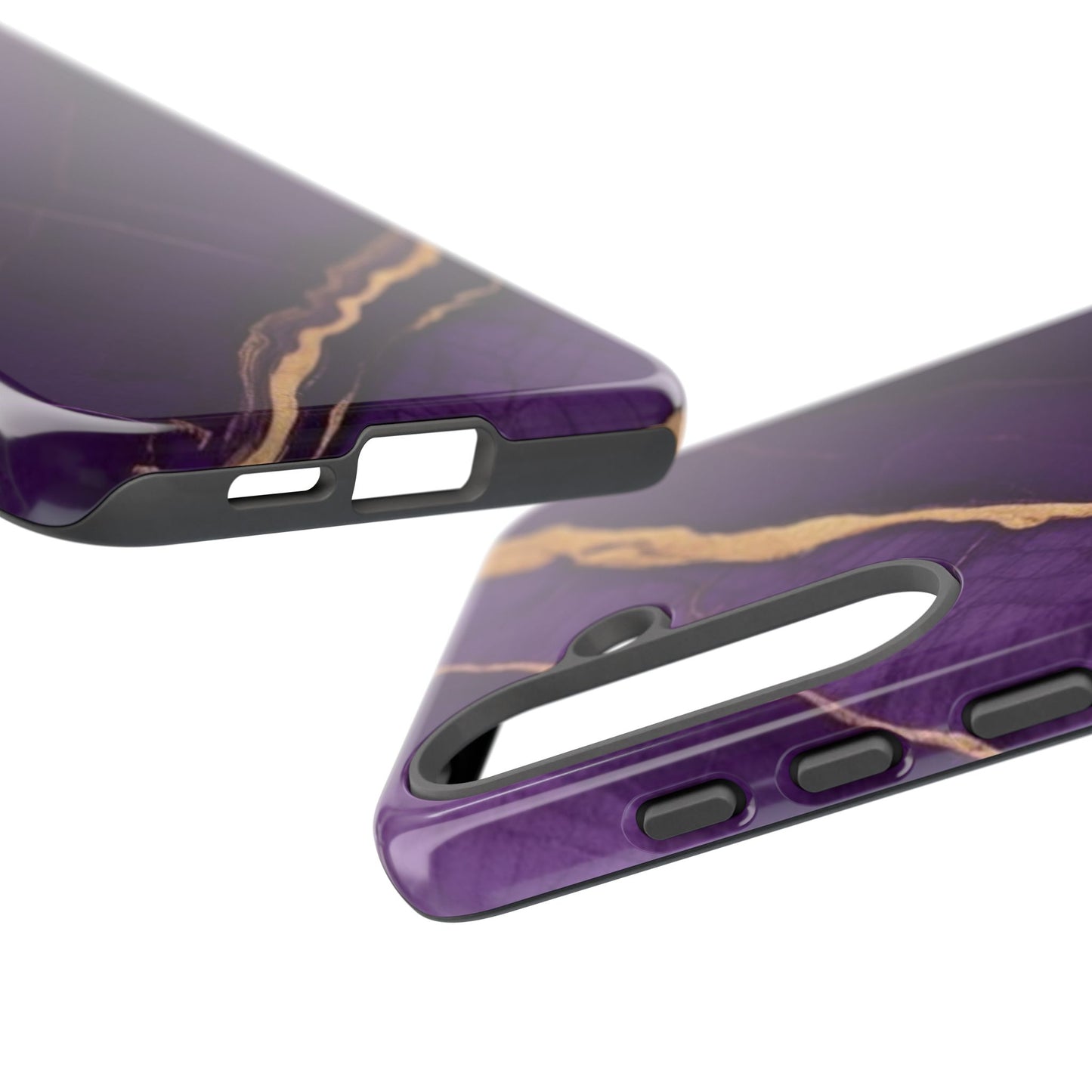 Elegant Purple Marble Phone Case, Tough Phone Cover, Gift for Her, Luxe Design, Birthday Present, Unique Tech Accessory