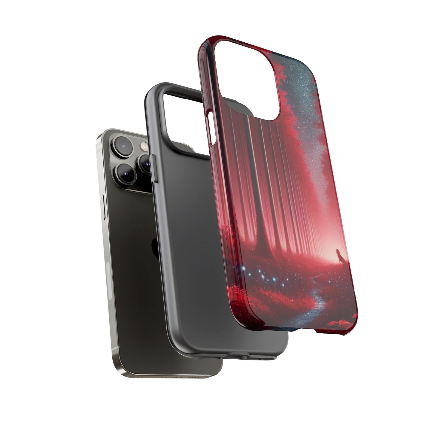 Red forest Tough cellphone Cases
