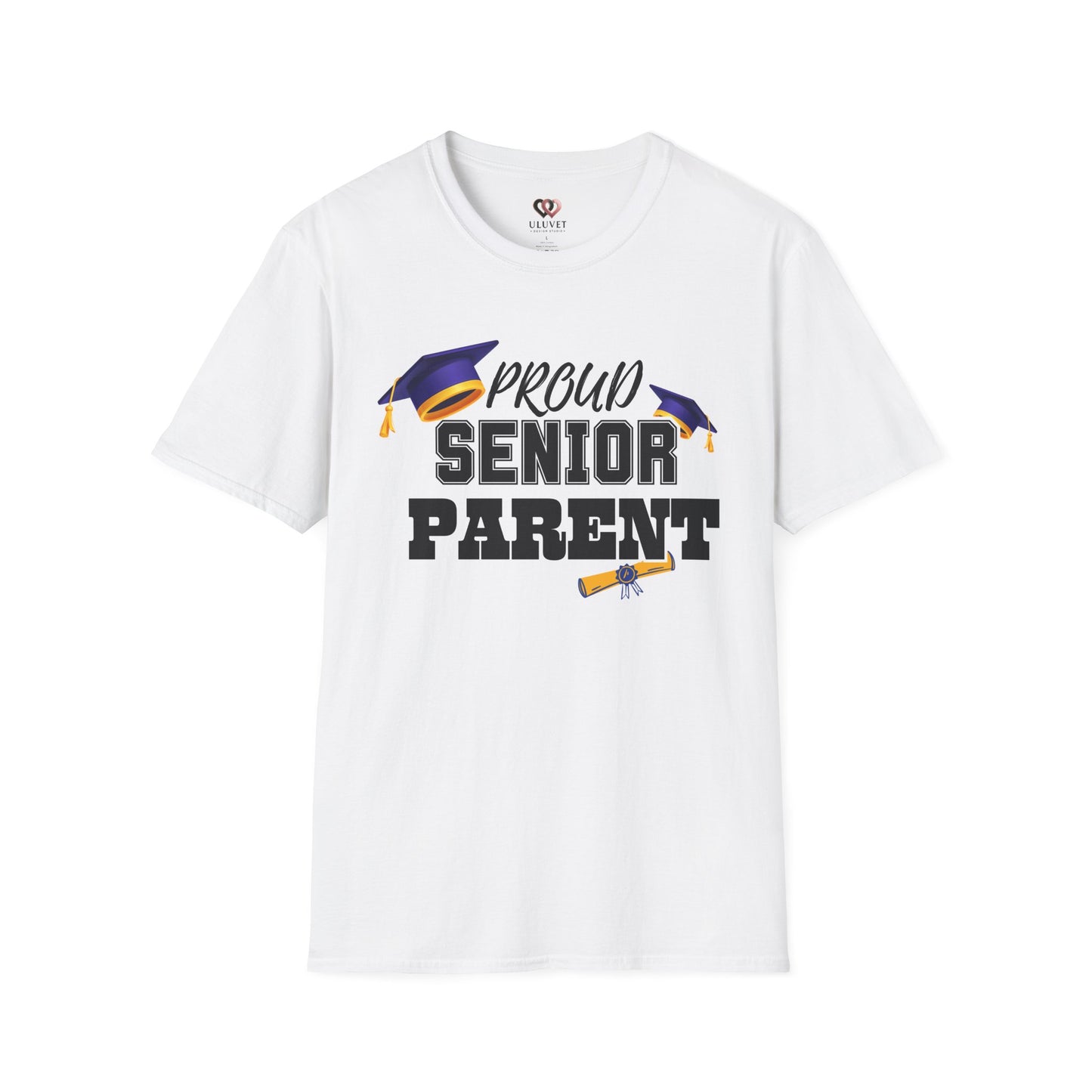 Proud Senior Parent T-Shirt, Graduation Gift, Unisex Tee, Softstyle Shirt, Senior Year Celebration Wear, School Pride Apparel
