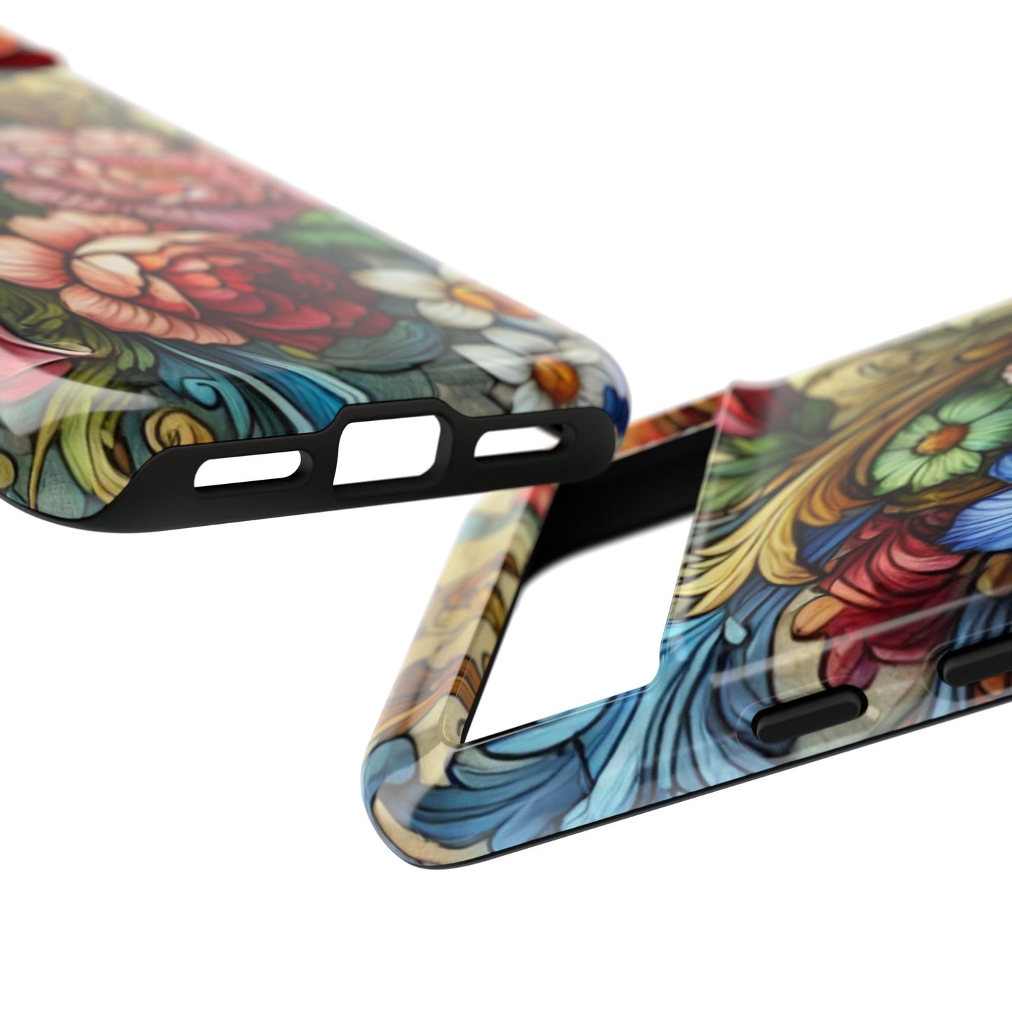 Floral Phone Case, Tough Cases with Colorful Floral Design, Gift for Her, Elegant Phone Cover, Spring Vibes, Unique Design