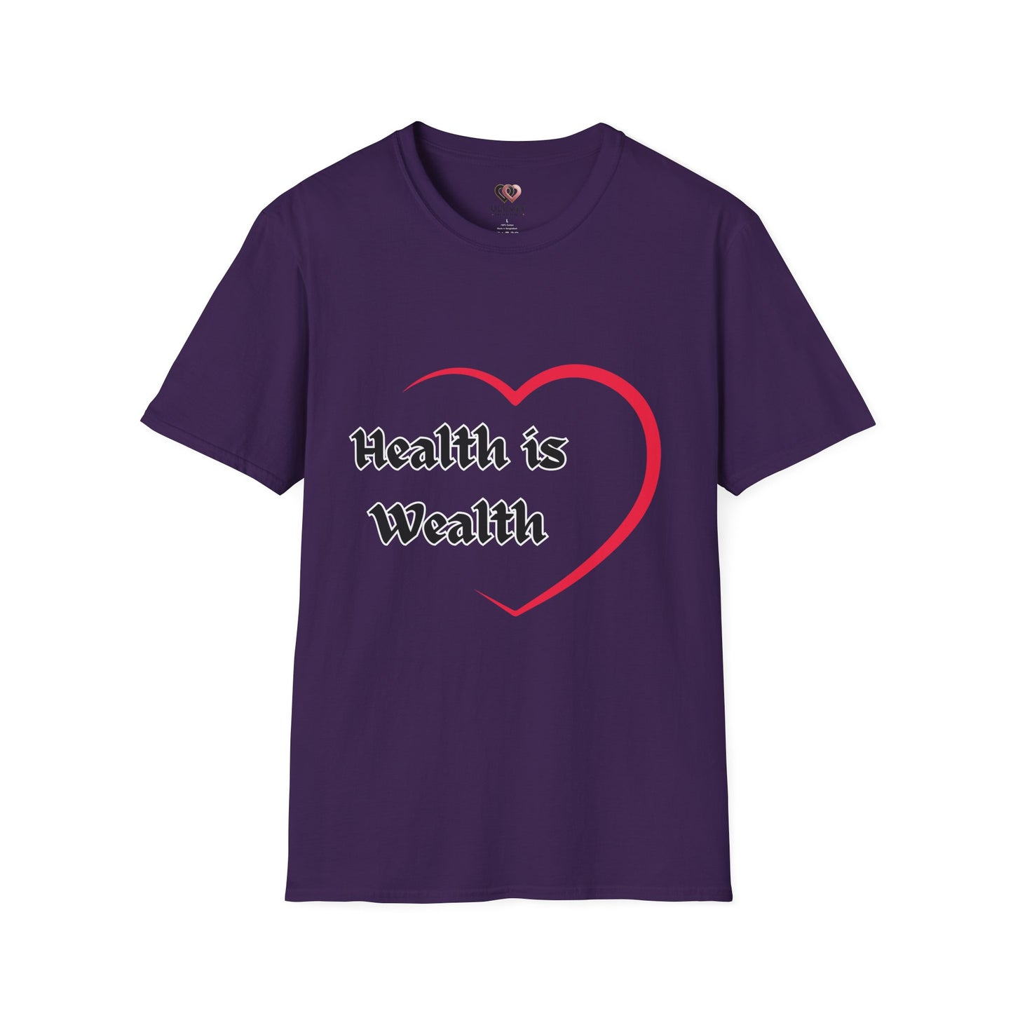 Health is Wealth Unisex T-Shirt, Inspirational Tee for Wellness, Motivational Gift, Casual Wear, Self-Care Apparel, Lounge Shirt