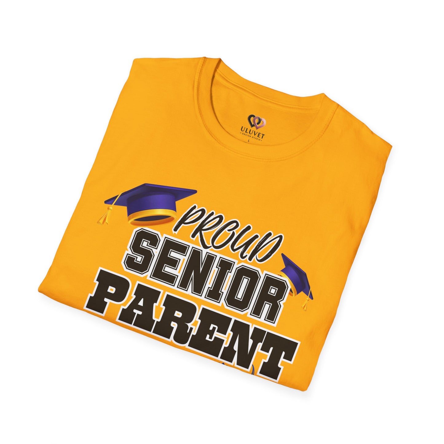 Proud Senior Parent T-Shirt, Graduation Gift, Unisex Tee, Softstyle Shirt, Senior Year Celebration Wear, School Pride Apparel
