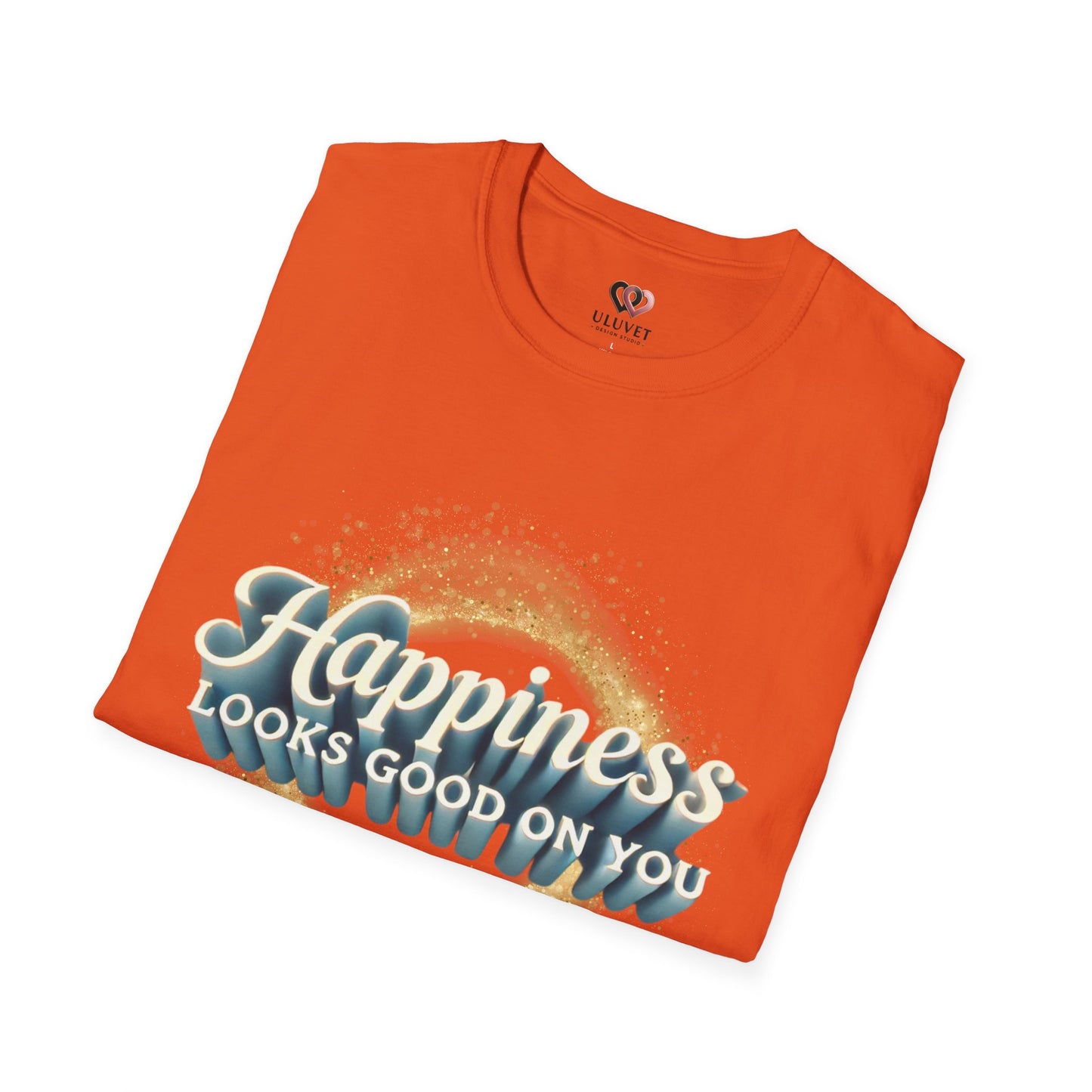 Happiness Looks Good on You T-Shirt, Unisex Softstyle Tee, Positive Vibes Shirt, Casual Gift, Everyday Wear