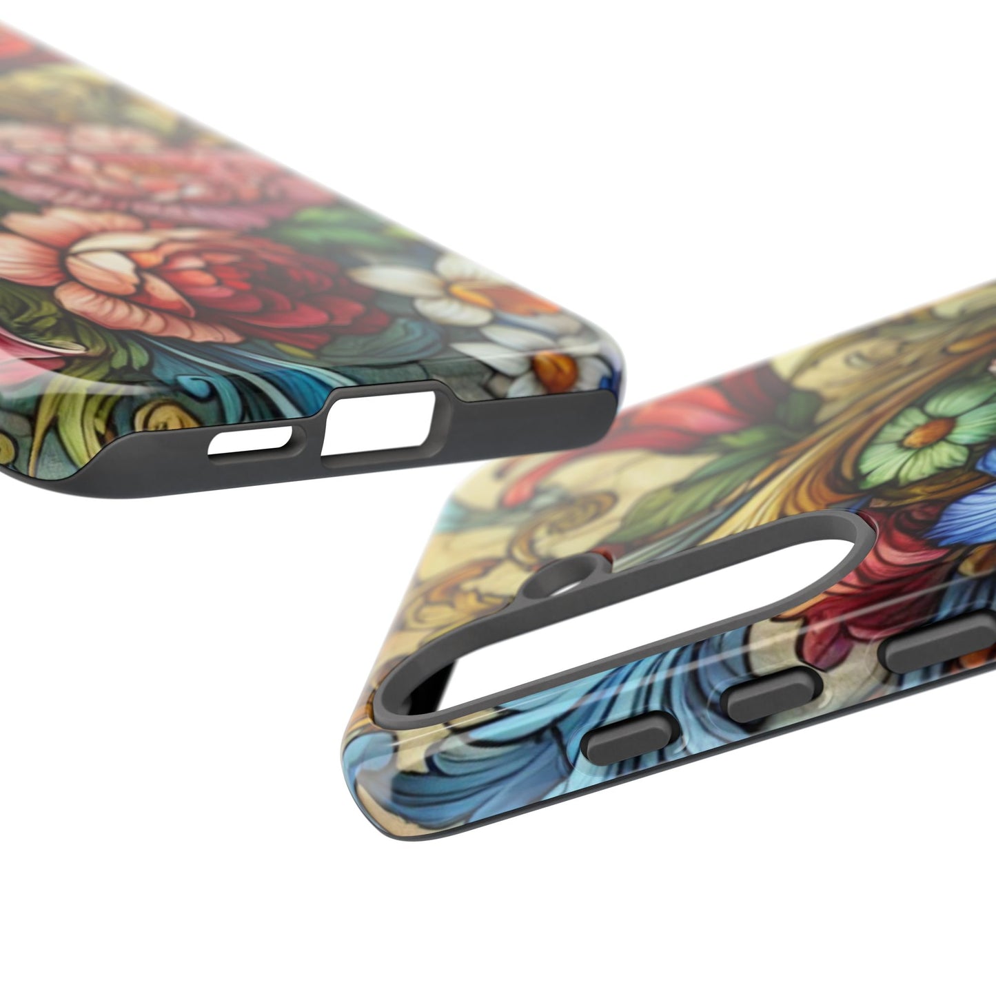 Floral Phone Case, Tough Cases with Colorful Floral Design, Gift for Her, Elegant Phone Cover, Spring Vibes, Unique Design
