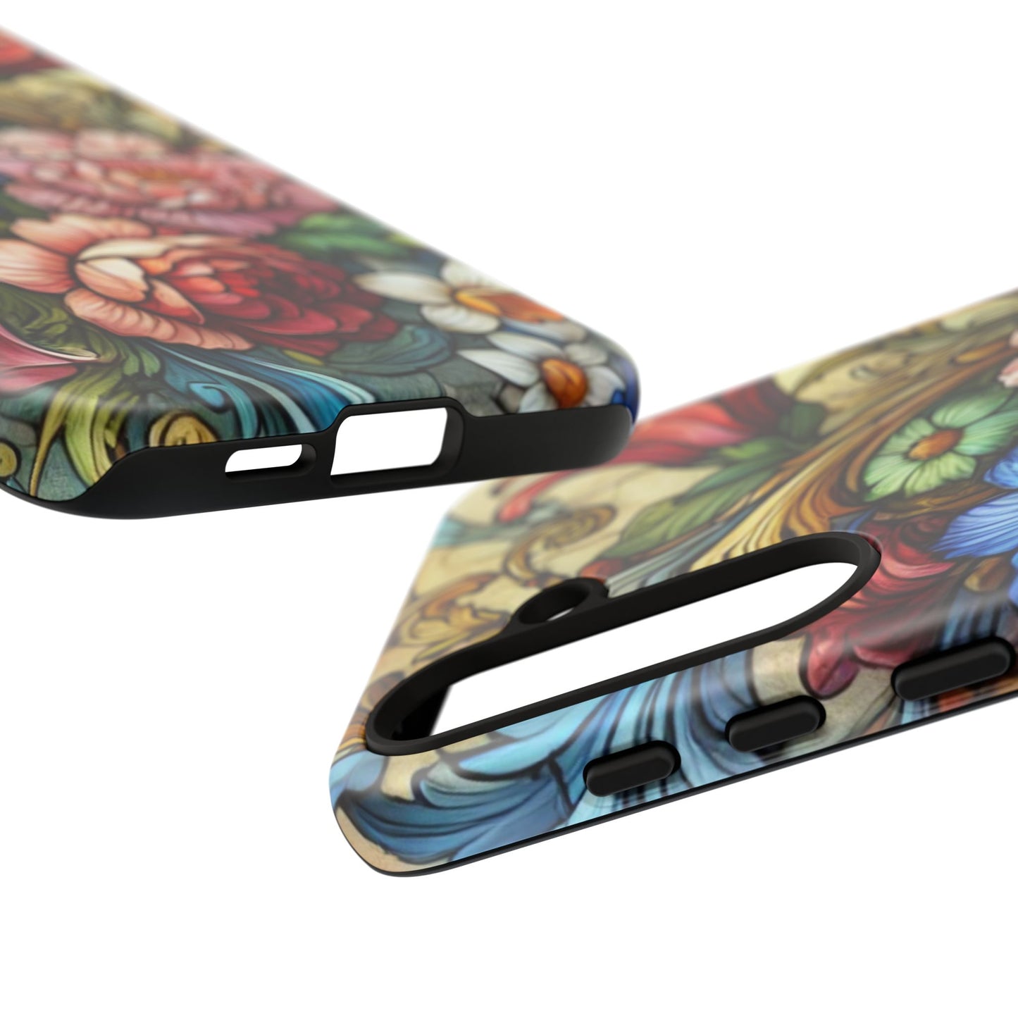 Floral Phone Case, Tough Cases with Colorful Floral Design, Gift for Her, Elegant Phone Cover, Spring Vibes, Unique Design