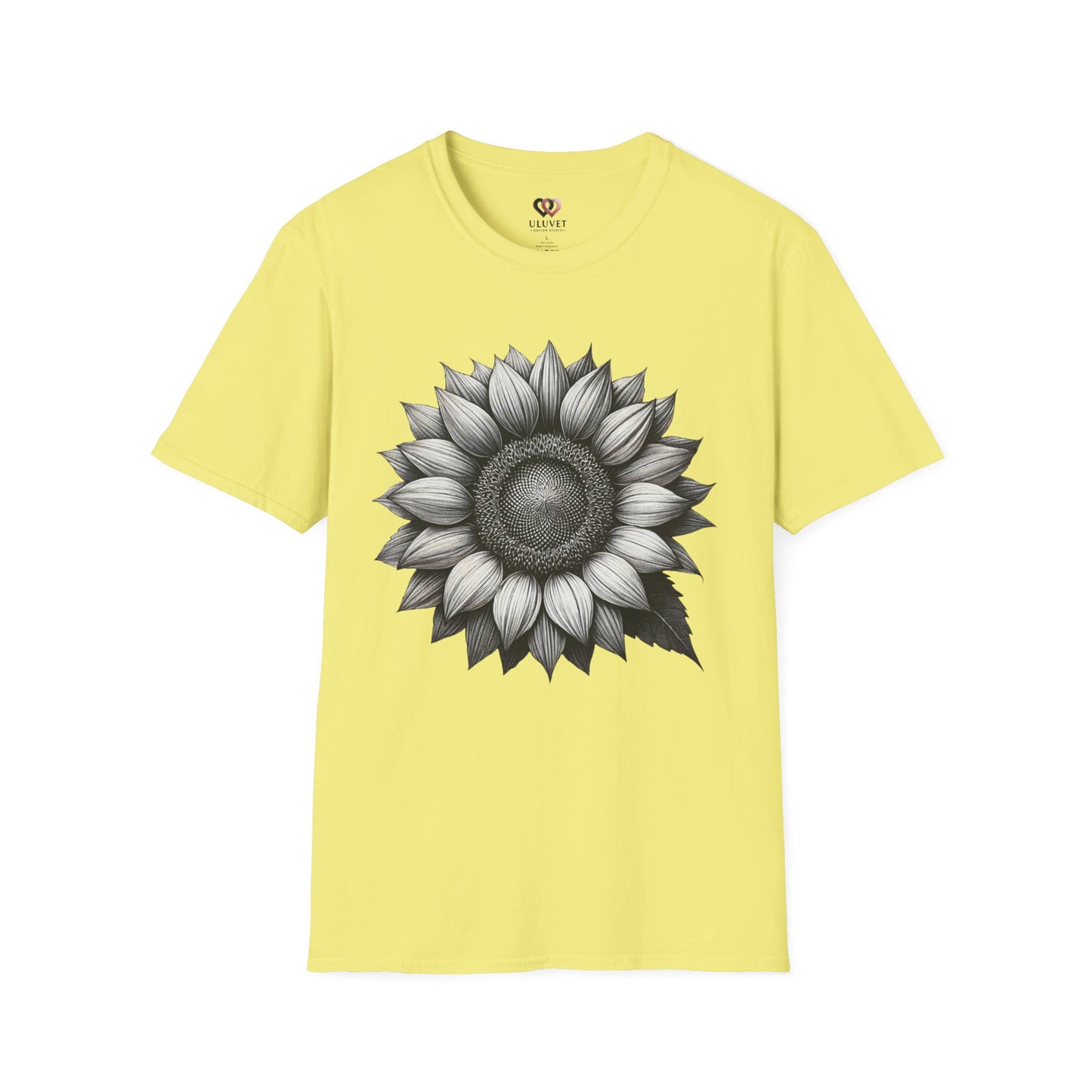 Sunflower Unisex Softstyle T-Shirt, Floral Graphic Tee, Plant Lover Gift, Casual Wear, Summer Style, Nature Enthusiast Apparel