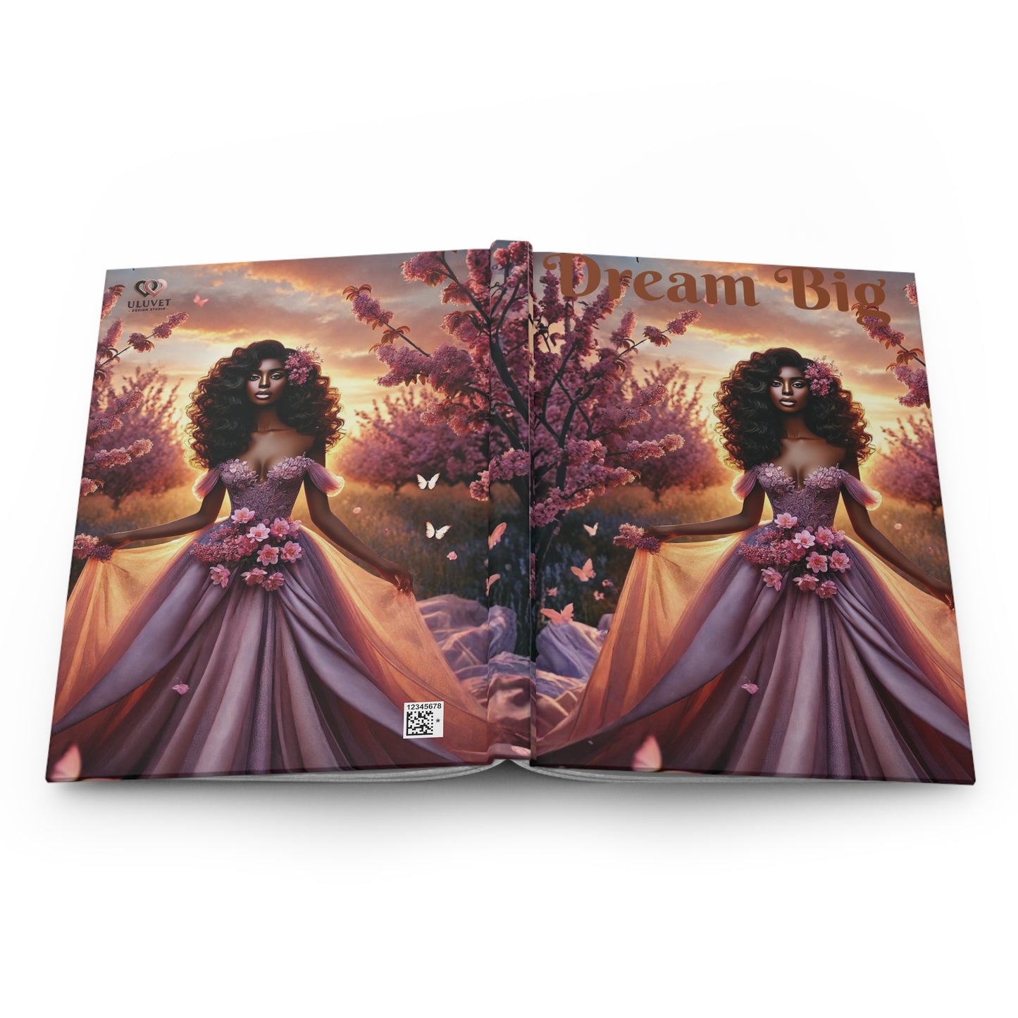 Dream Big cover Journal | Inspirational Floral Princess Hardcover