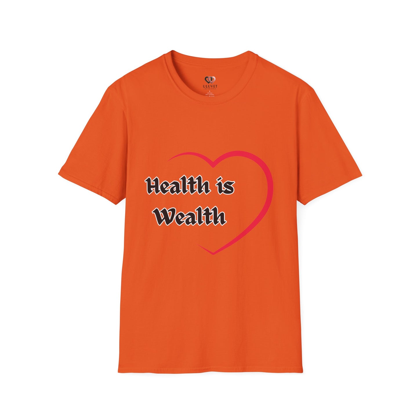 Health is Wealth Unisex T-Shirt, Inspirational Tee for Wellness, Motivational Gift, Casual Wear, Self-Care Apparel, Lounge Shirt