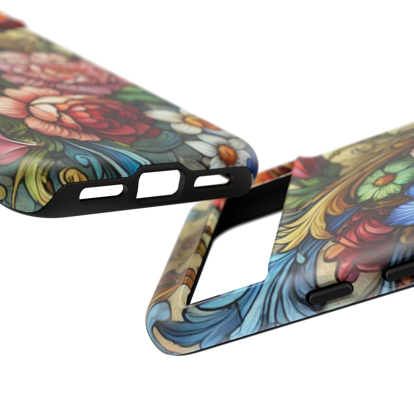 Floral Phone Case, Tough Cases with Colorful Floral Design, Gift for Her, Elegant Phone Cover, Spring Vibes, Unique Design