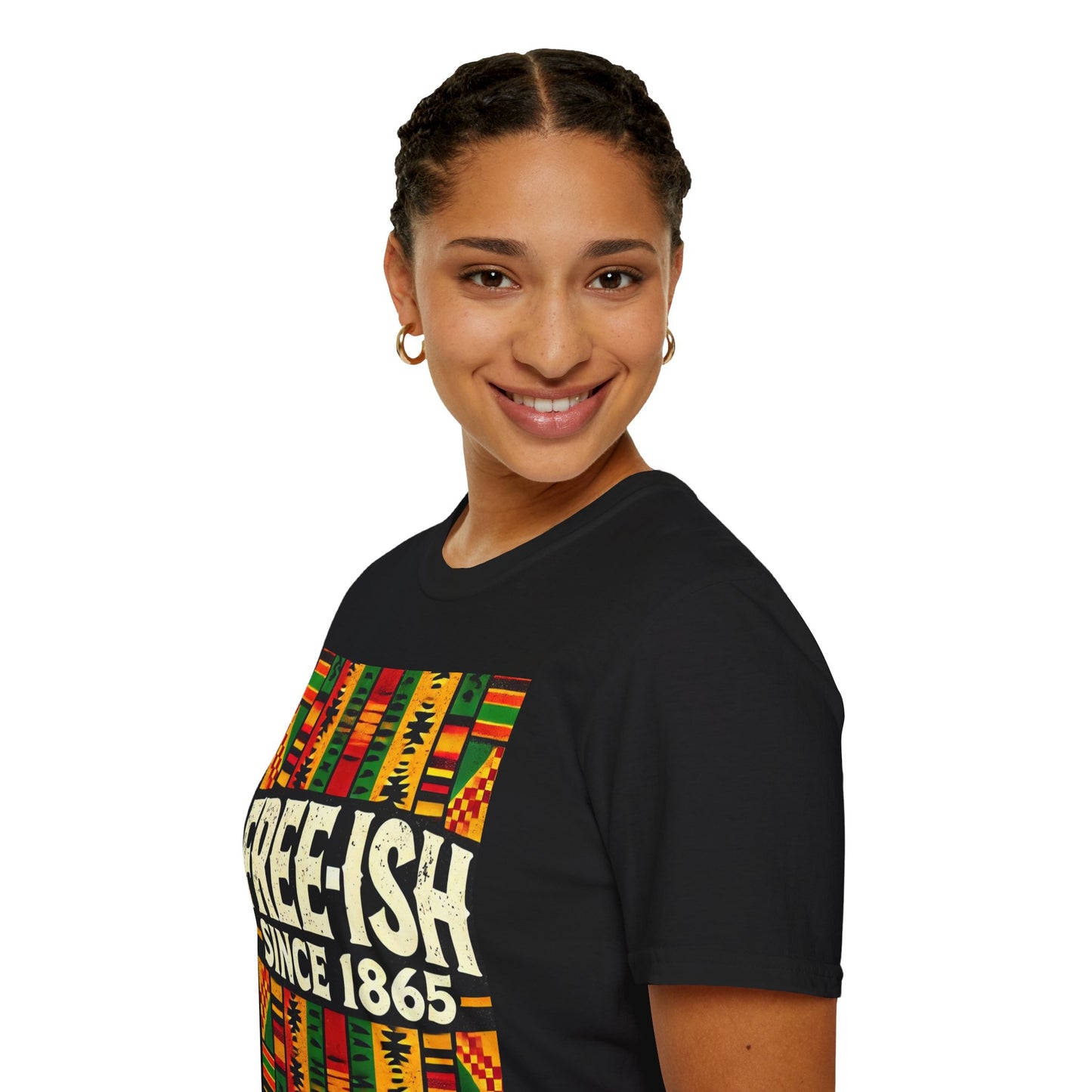 Free-ish Since 1865 Unisex Softstyle T-Shirt, Casual Wear, Black History Month, Gift for Activists, Comfortable Tee