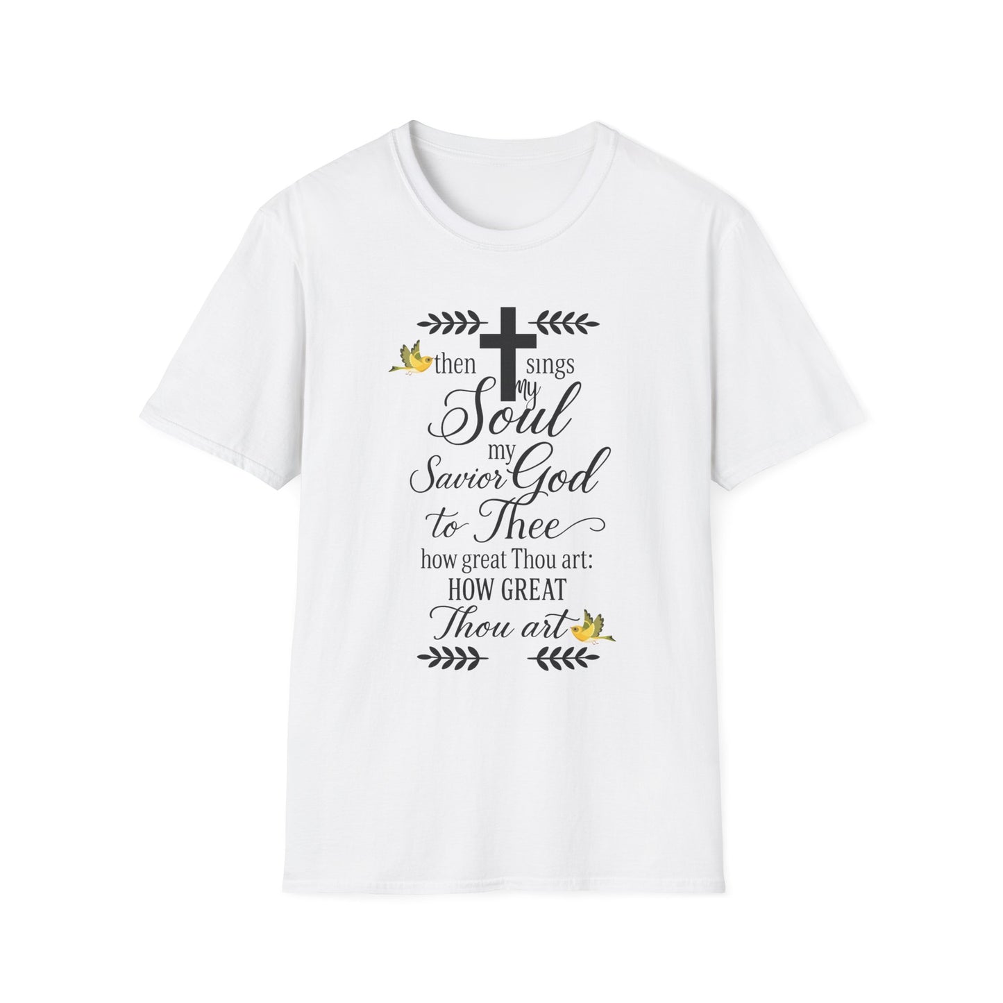 Faith-Inspired Unisex Softstyle T-Shirt, Spiritual Gift, Christian Apparel, Inspirational Wear, Perfect for Church, Everyday Comfort