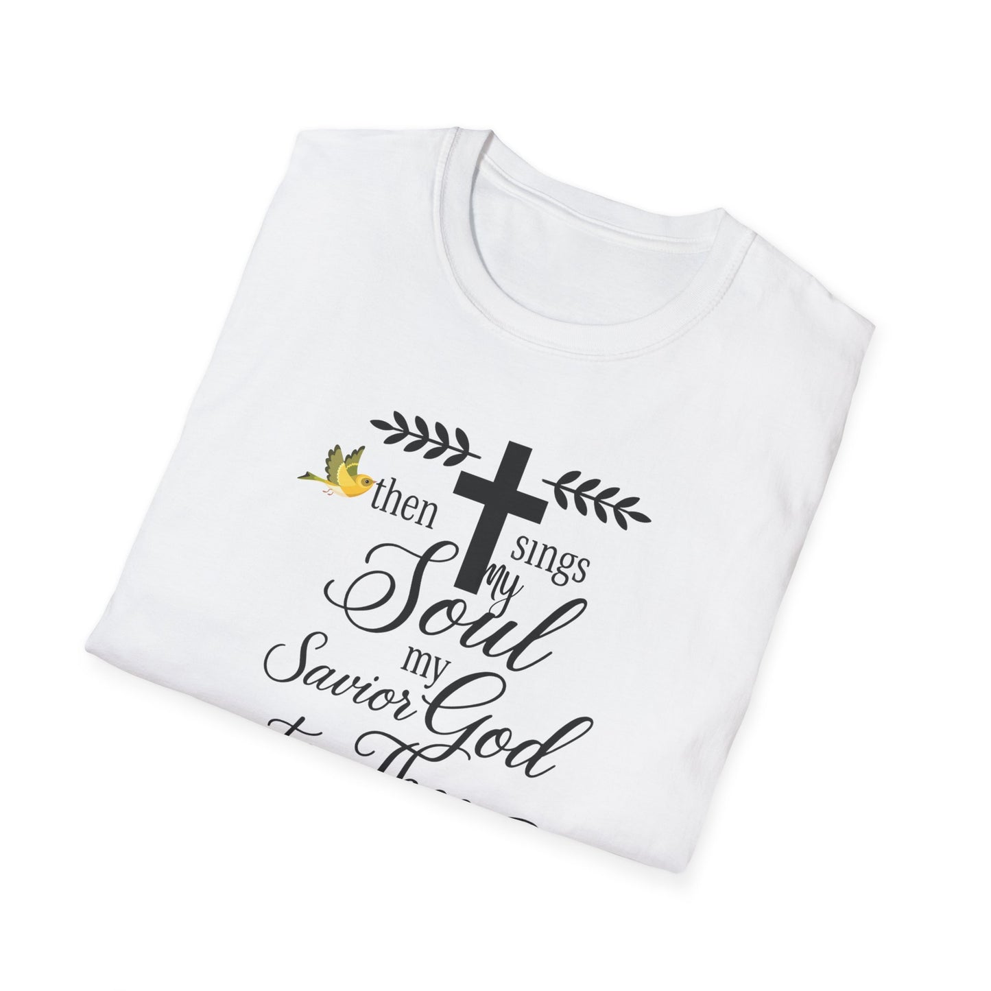 Faith-Inspired Unisex Softstyle T-Shirt, Spiritual Gift, Christian Apparel, Inspirational Wear, Perfect for Church, Everyday Comfort