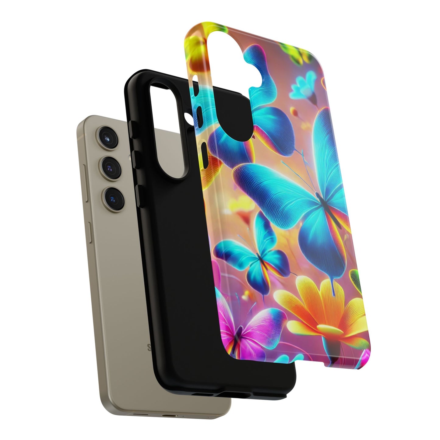 Vibrant Butterfly Phone Case | Colorful Floral Design, Cute Gift for Nature Lovers, Summer Vibes, Phone Accessories, Tough Cases