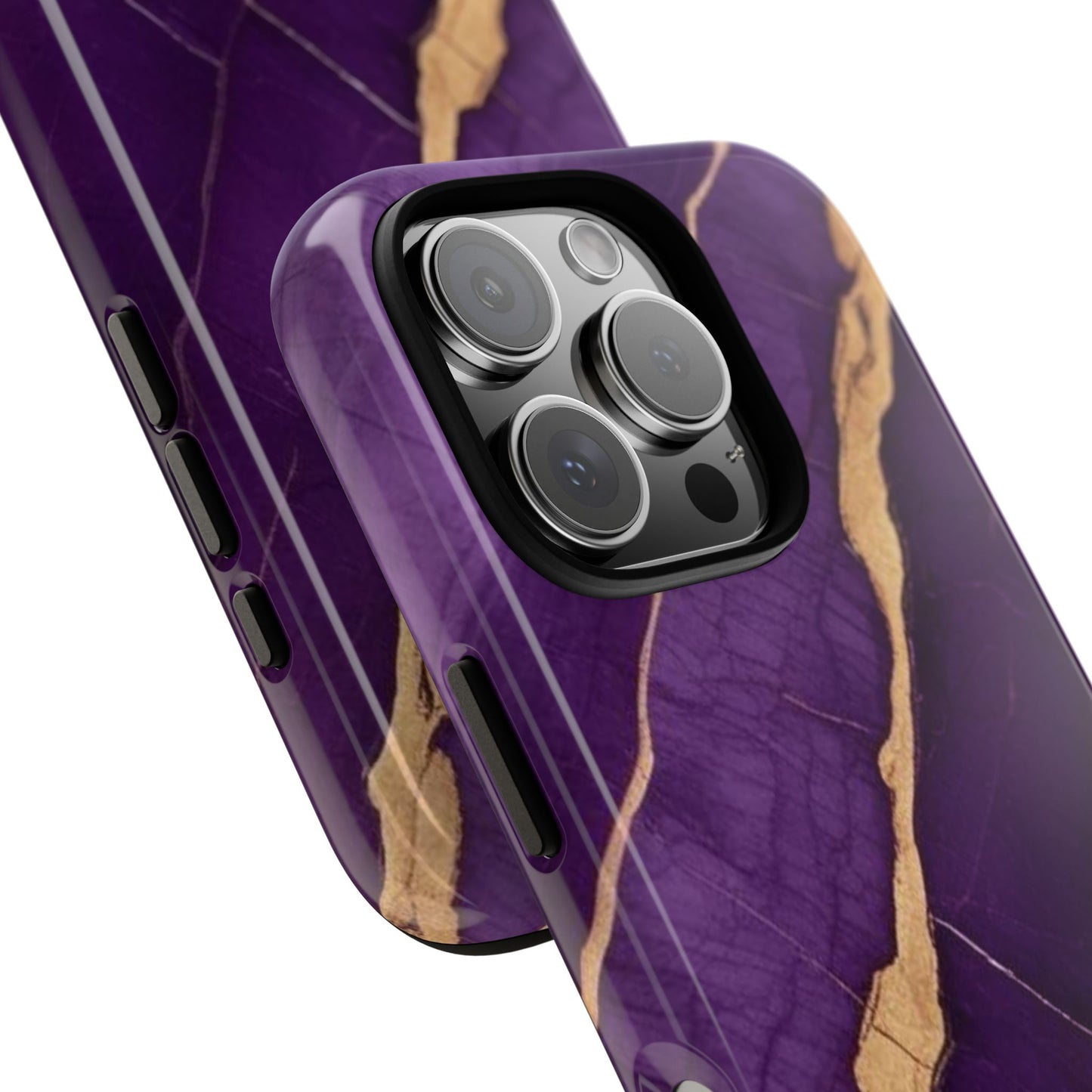 Elegant Purple Marble Phone Case - Tough Cases, Stylish Mobile Cover, Unique Gift for Her, Luxe Phone Accessories, Trendy Smartphone Case