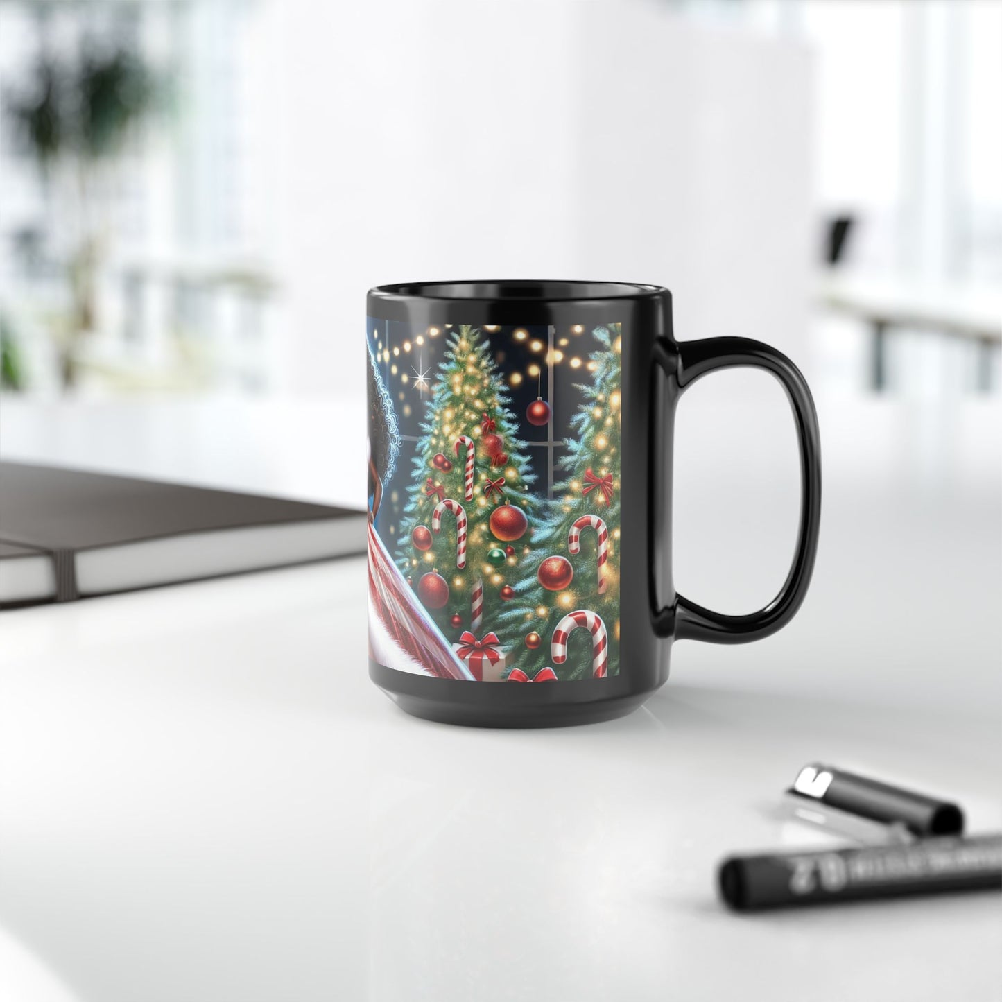 Festive Black Mug