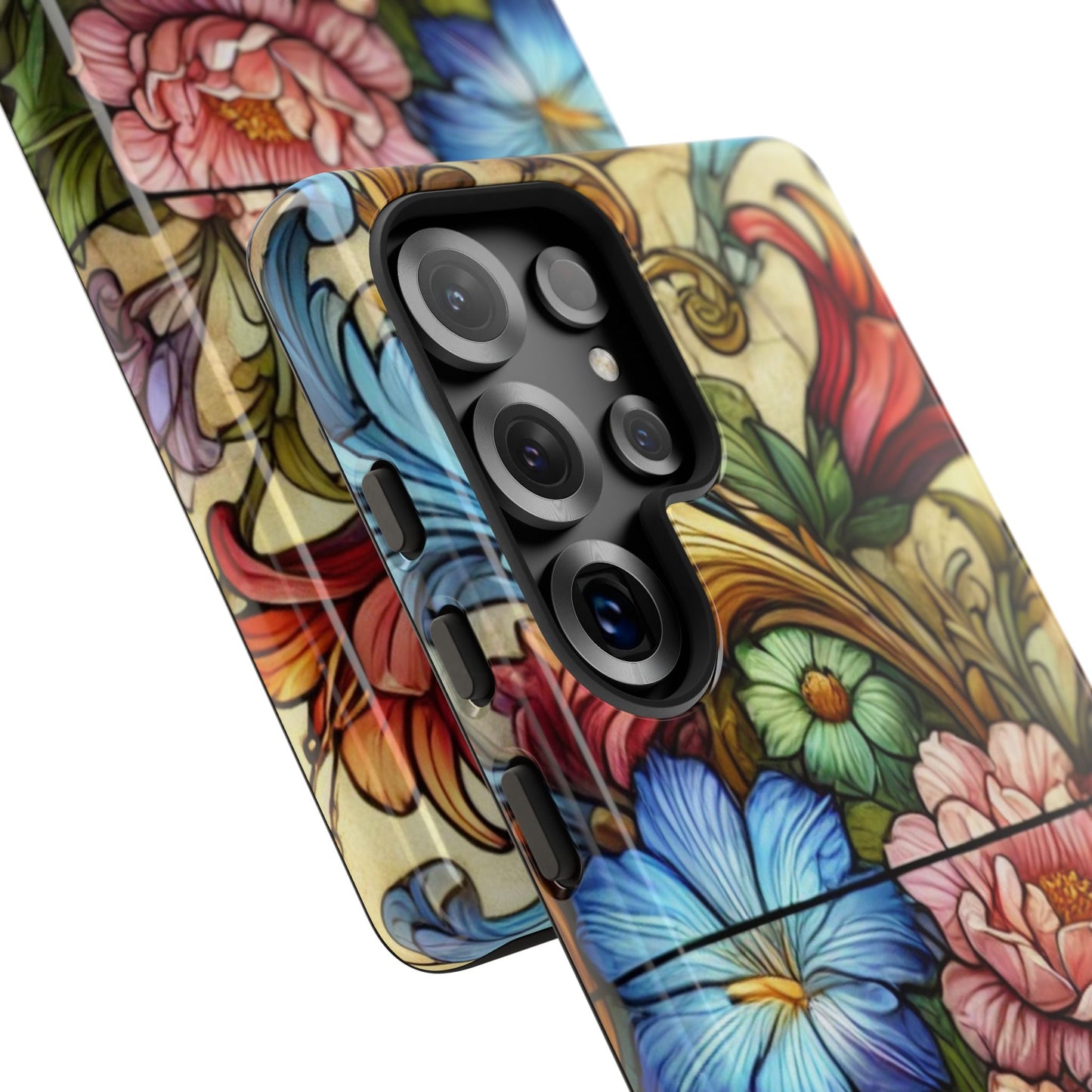 Floral Phone Case, Tough Cases with Colorful Floral Design, Gift for Her, Elegant Phone Cover, Spring Vibes, Unique Design
