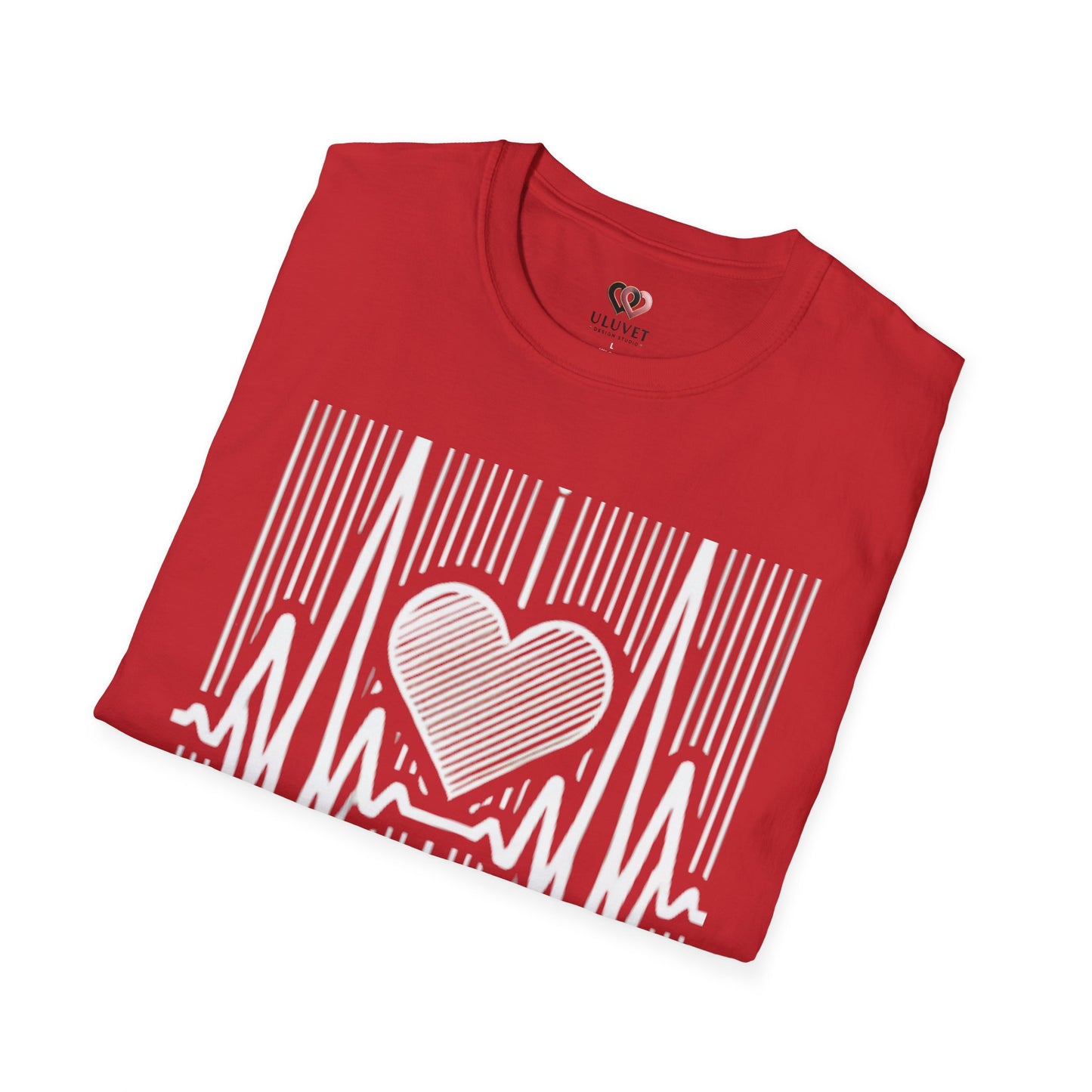 Heartbeat Pulse Love Graphic T-Shirt - Unisex, Perfect for Music Lovers, Gifts, Casual Wear, Everyday Style