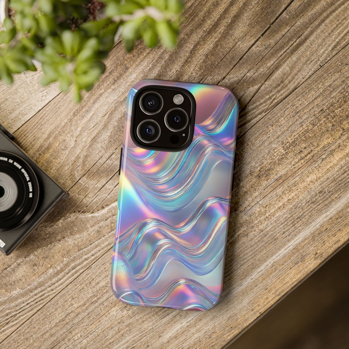 Iridescent Phone Case, Stylish Smartphone Cover, Trendy Tech Accessory, Colorful Gift for Her, Modern Design for Any Occasion