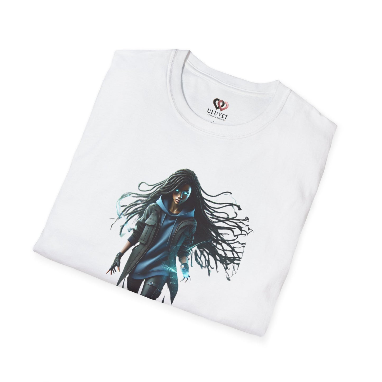Mystical Girl Unisex Softstyle T-Shirt, Fantasy Tee, Gift for Her, Unique Graphic Tee, Cool Casual Wear, Birthday Gift, Halloween Costume