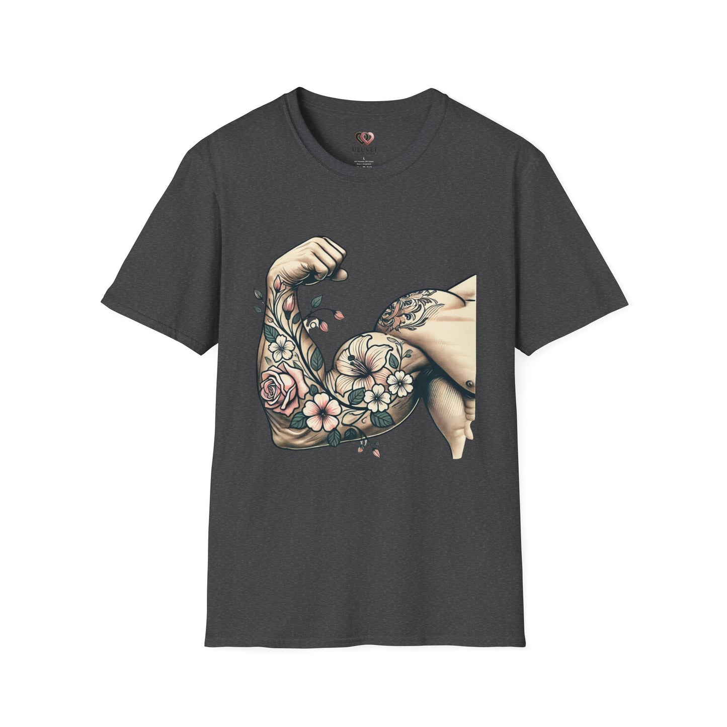 Floral Arm Tattoo T-Shirt, Stylish Unisex Tee, Summer Fashion, Gift for Him or Her, Tattoo Lovers Apparel, Casual Wear