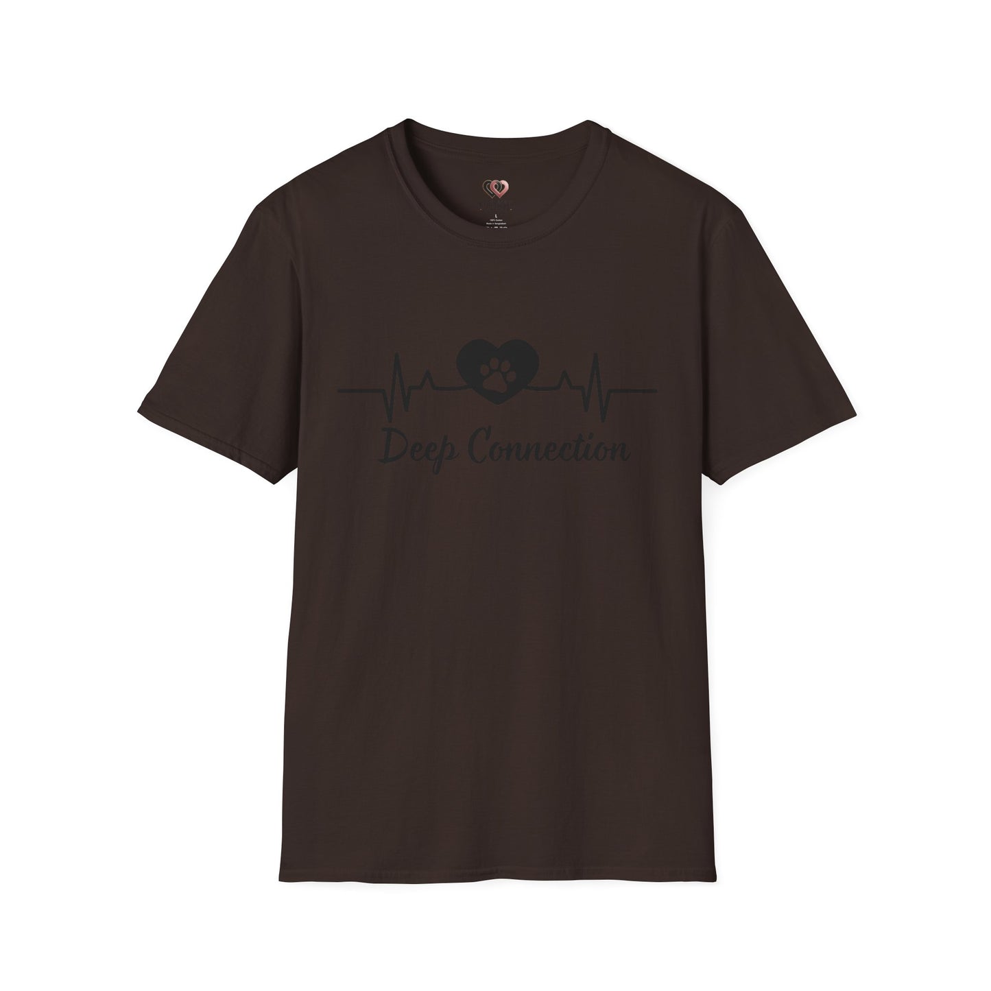 Unisex Heartbeat Connection T-Shirt, Pet Lover Gifts, Animal Rescue Tee, Casual Everyday Wear, Unique Gift for Dog Owners