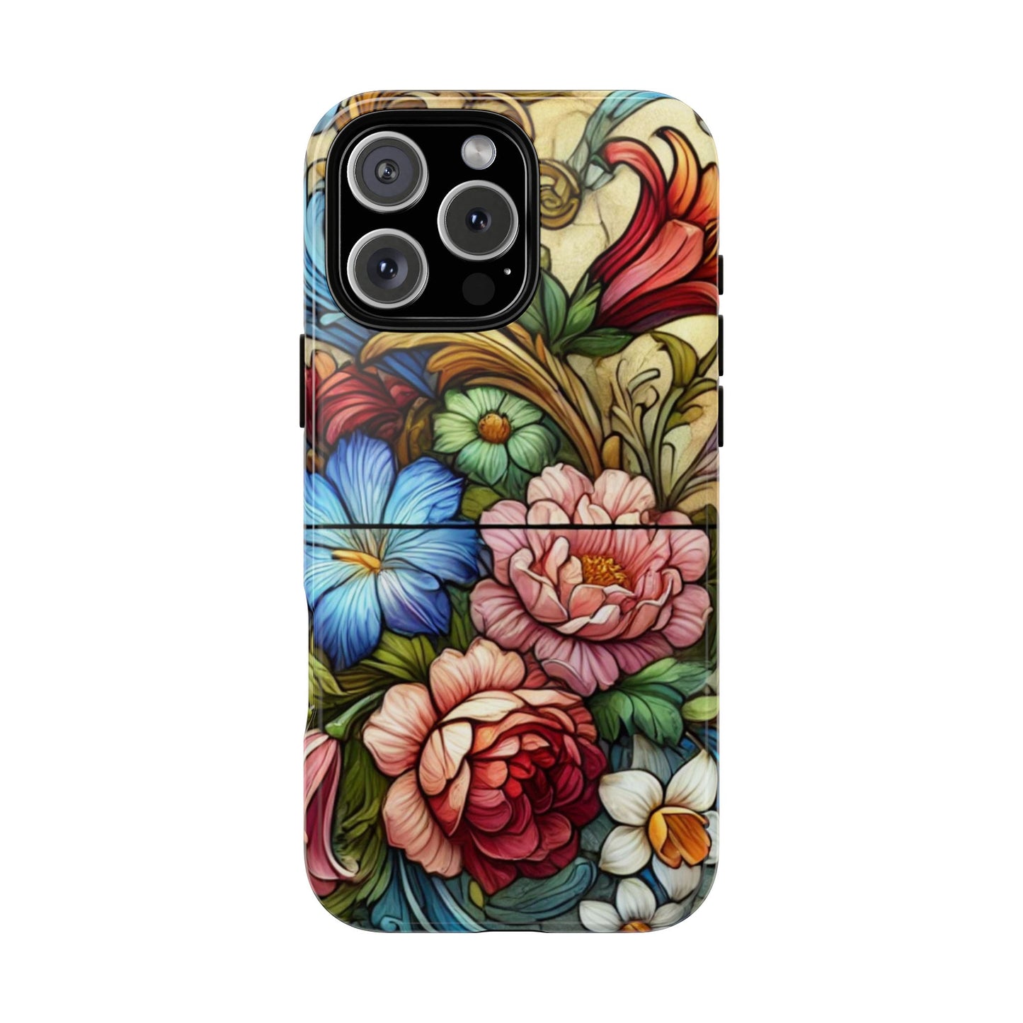 Floral Phone Case, Tough Cases with Colorful Floral Design, Gift for Her, Elegant Phone Cover, Spring Vibes, Unique Design