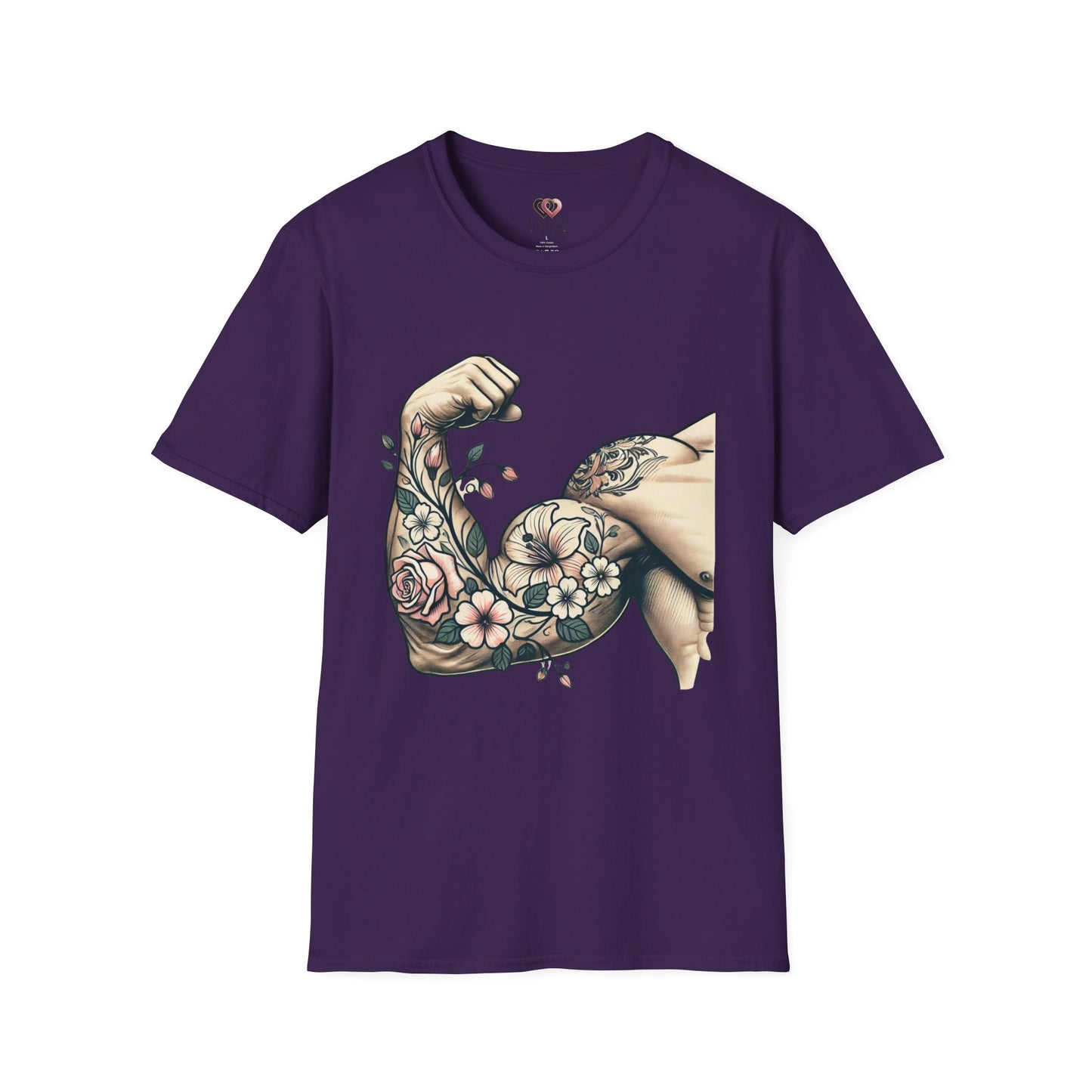 Floral Arm Tattoo T-Shirt, Stylish Unisex Tee, Summer Fashion, Gift for Him or Her, Tattoo Lovers Apparel, Casual Wear