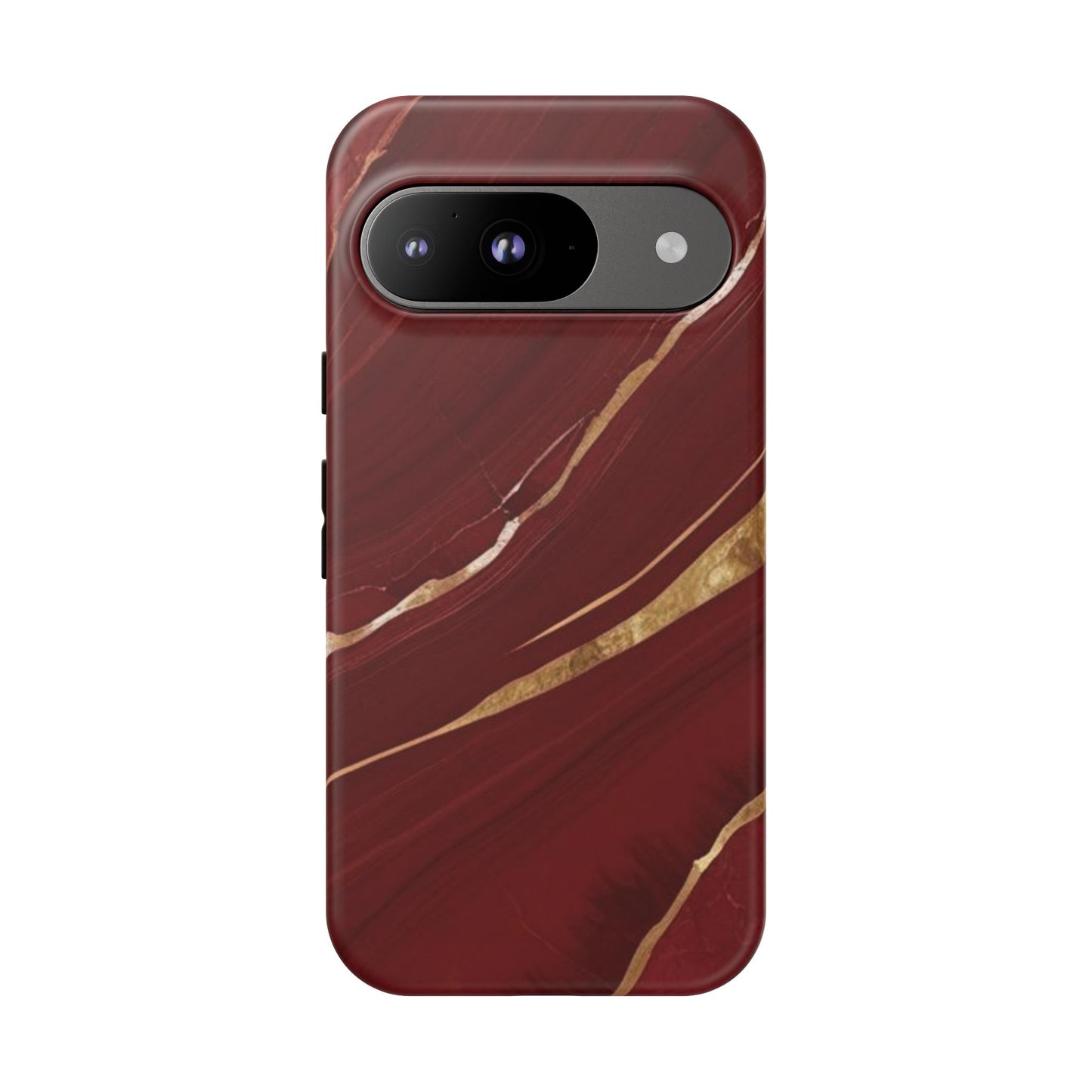 Elegant Red Marble Phone Case - Tough Cases, Stylish Phone Cover, Gift for Her, Luxe Cellphone Protection, Modern Accessories