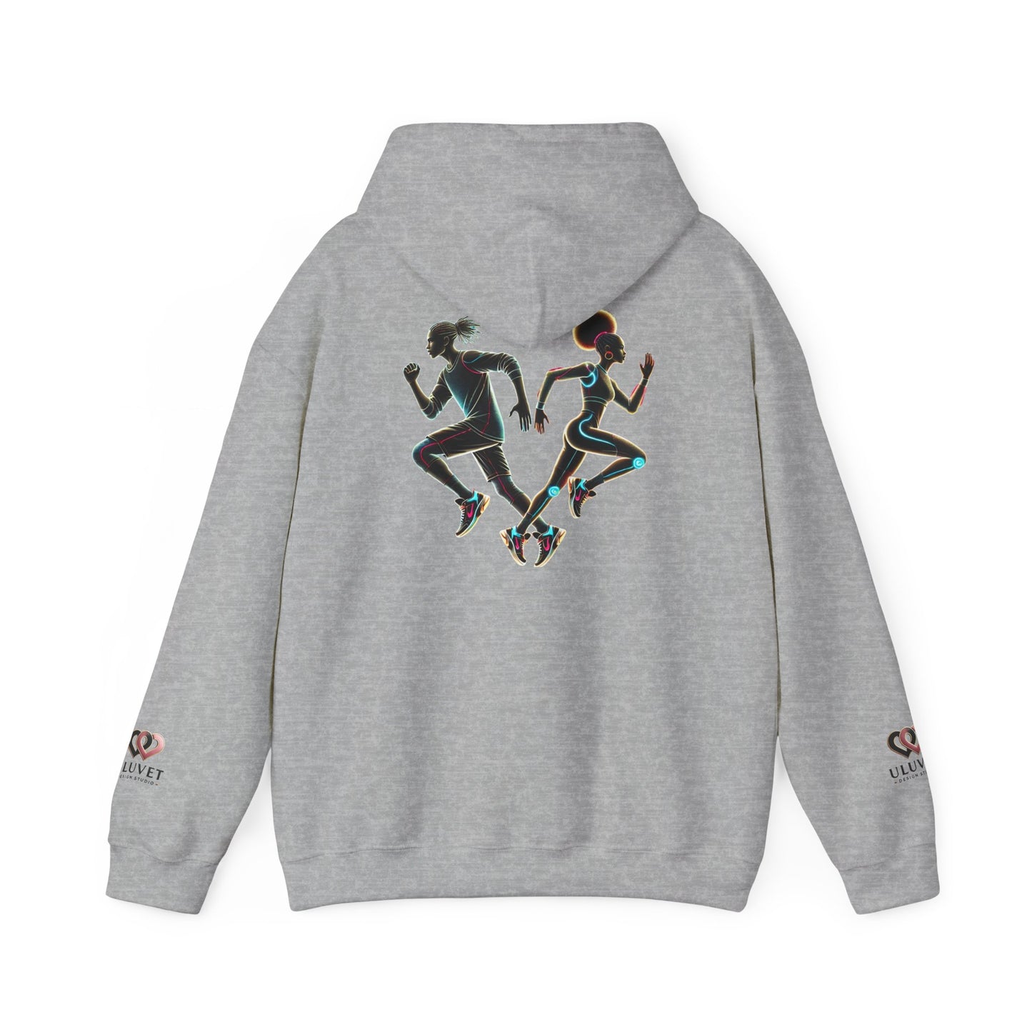 Dynamic Running Hooded Sweatshirt | Cozy Unisex Gift, Running Enthusiast Hoodie, Sportswear, Comfortable Style, Fitness Apparel
