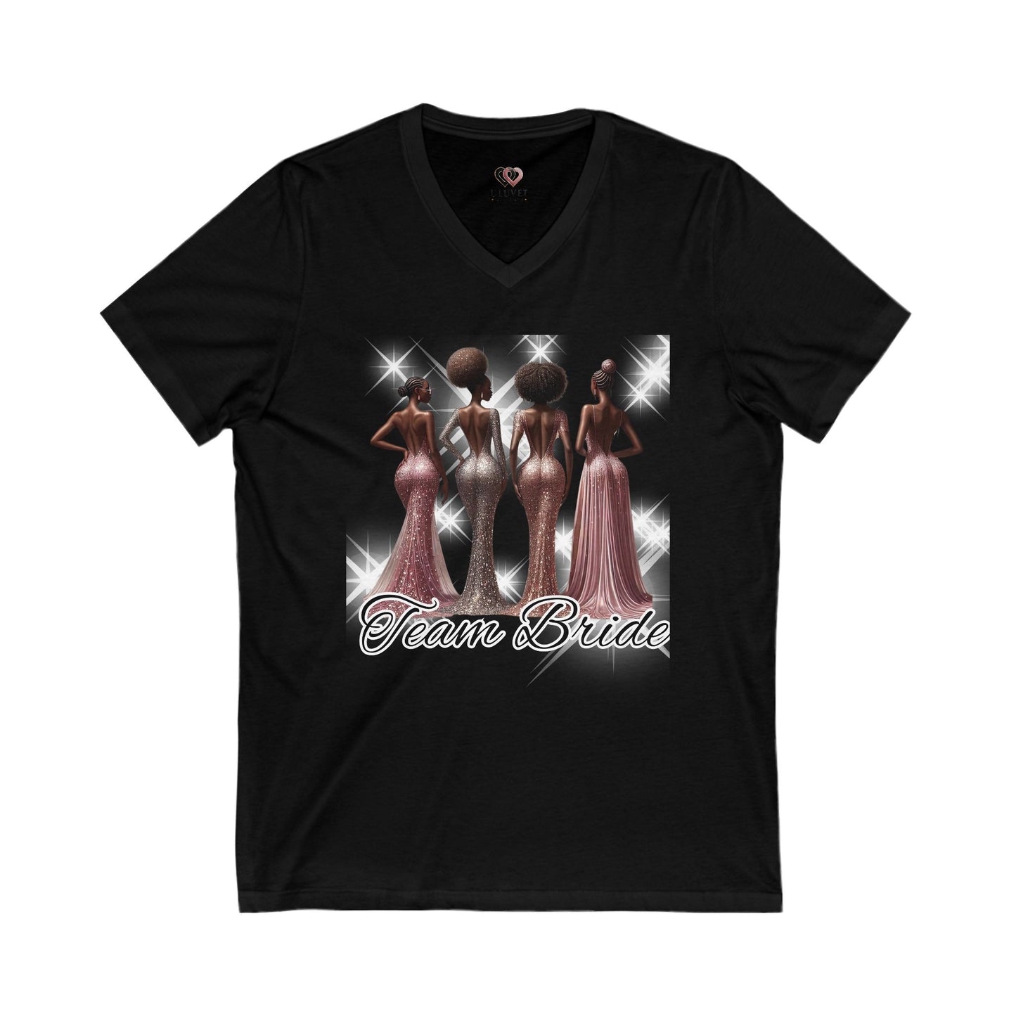 Team Bride Unisex V-Neck Tee, Bridal Party Shirt, Wedding Celebration Tee, Bachelorette Party Gift, Bridal Shower Outfit