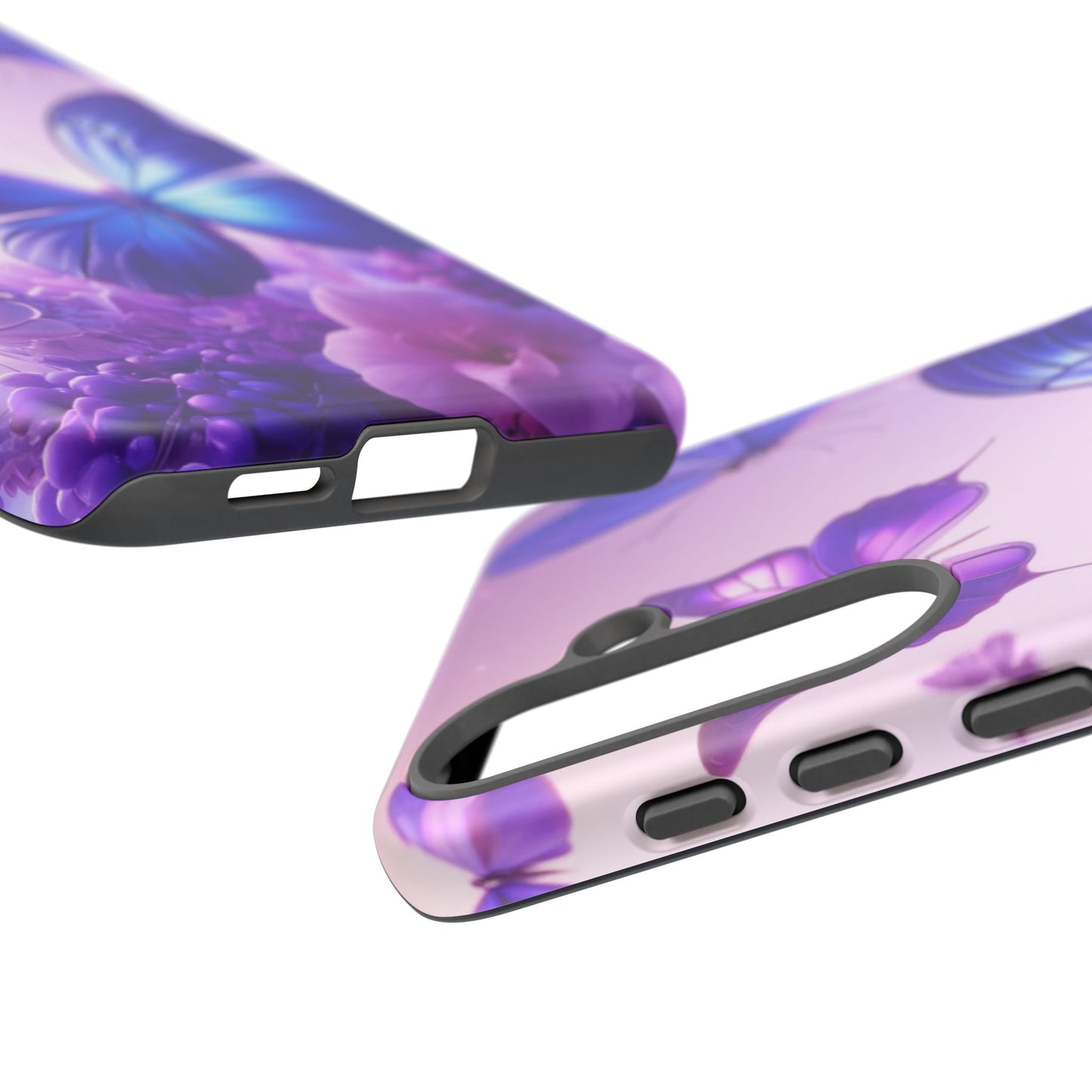 Colorful Butterfly Phone Case, Floral Phone Cover, Tough Cases, Gift for Nature Lovers, Spring Vibe, Elegant Design